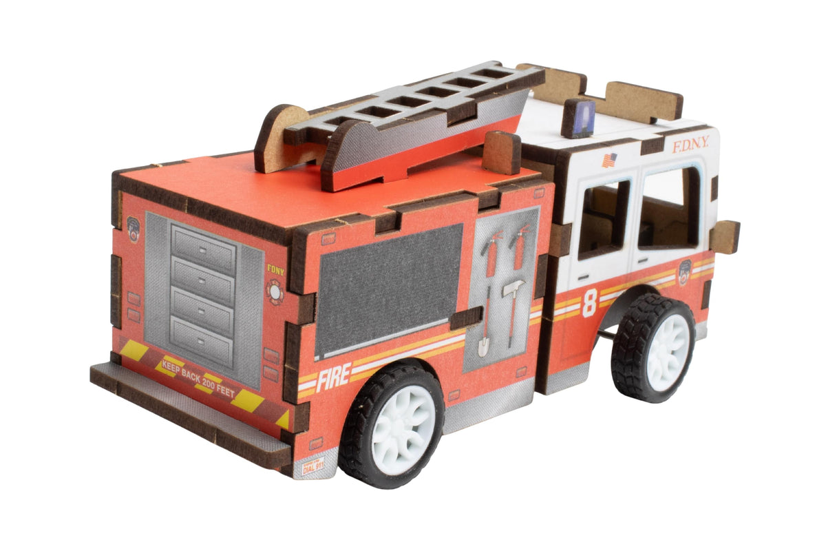 FDNY 3D WOOD FIRE TRUCK PUZZLE The Airplane Shop.