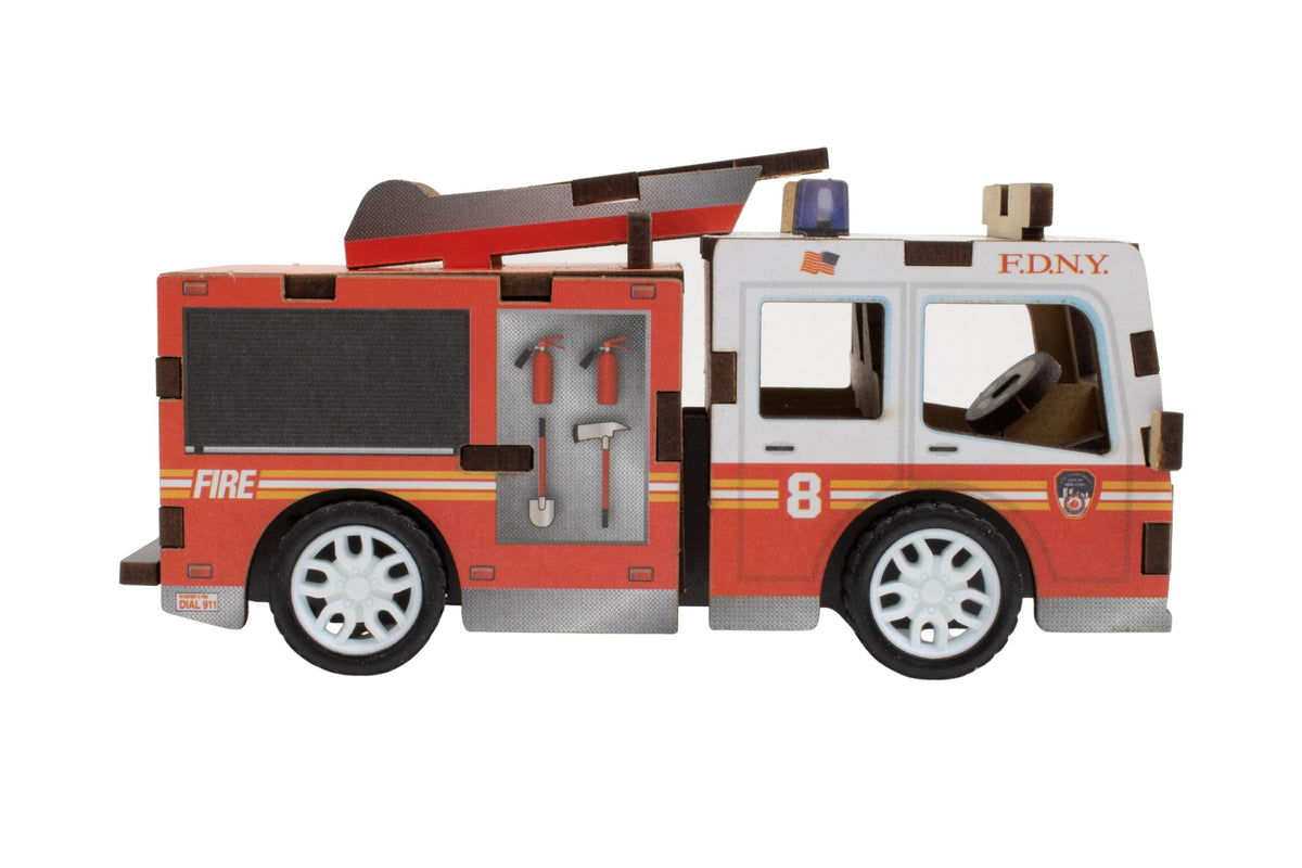 FDNY 3D WOOD FIRE TRUCK PUZZLE The Airplane Shop.