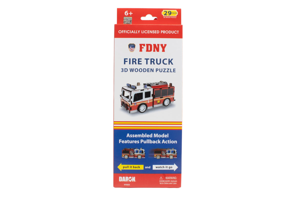 FDNY 3D WOOD FIRE TRUCK PUZZLE The Airplane Shop.