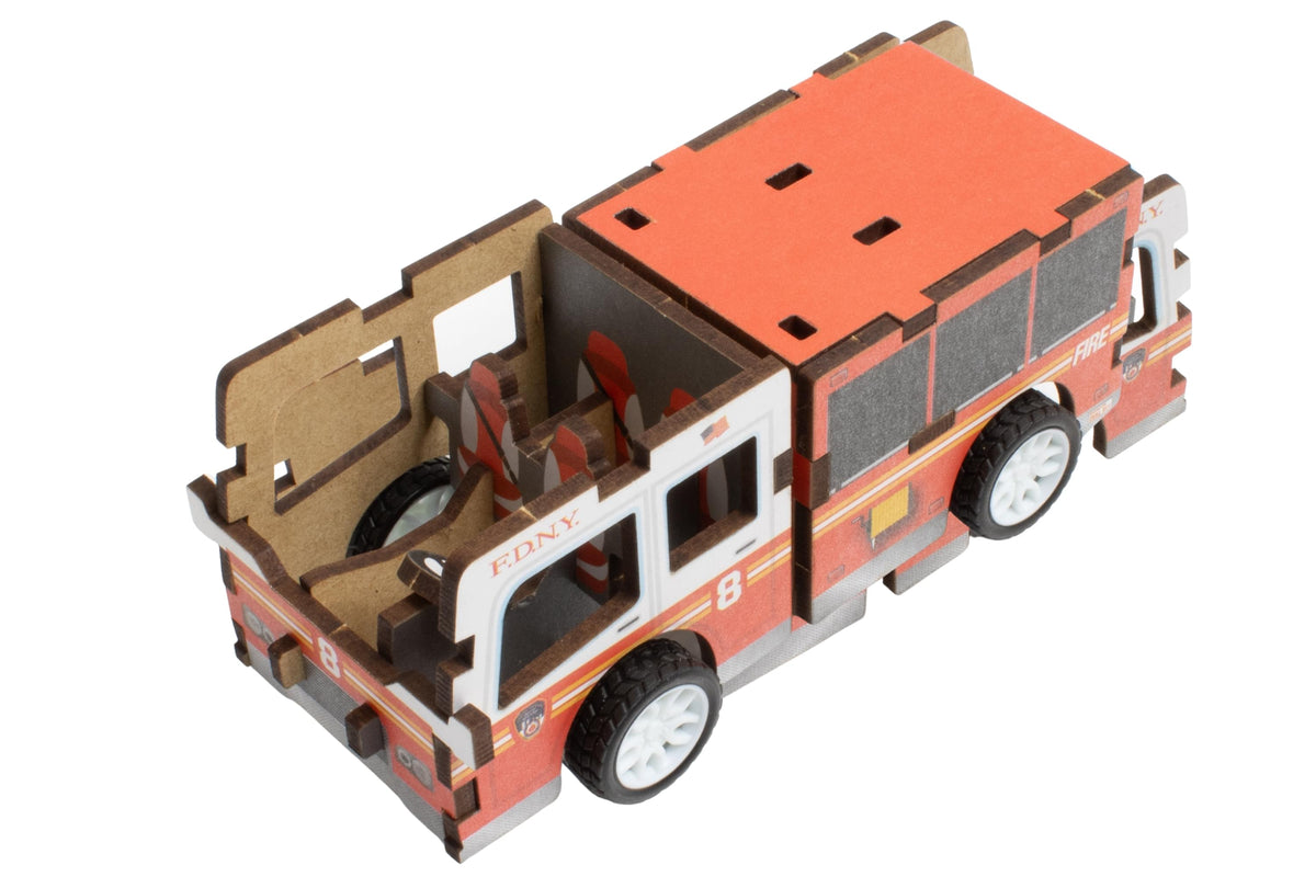 FDNY 3D WOOD FIRE TRUCK PUZZLE The Airplane Shop.