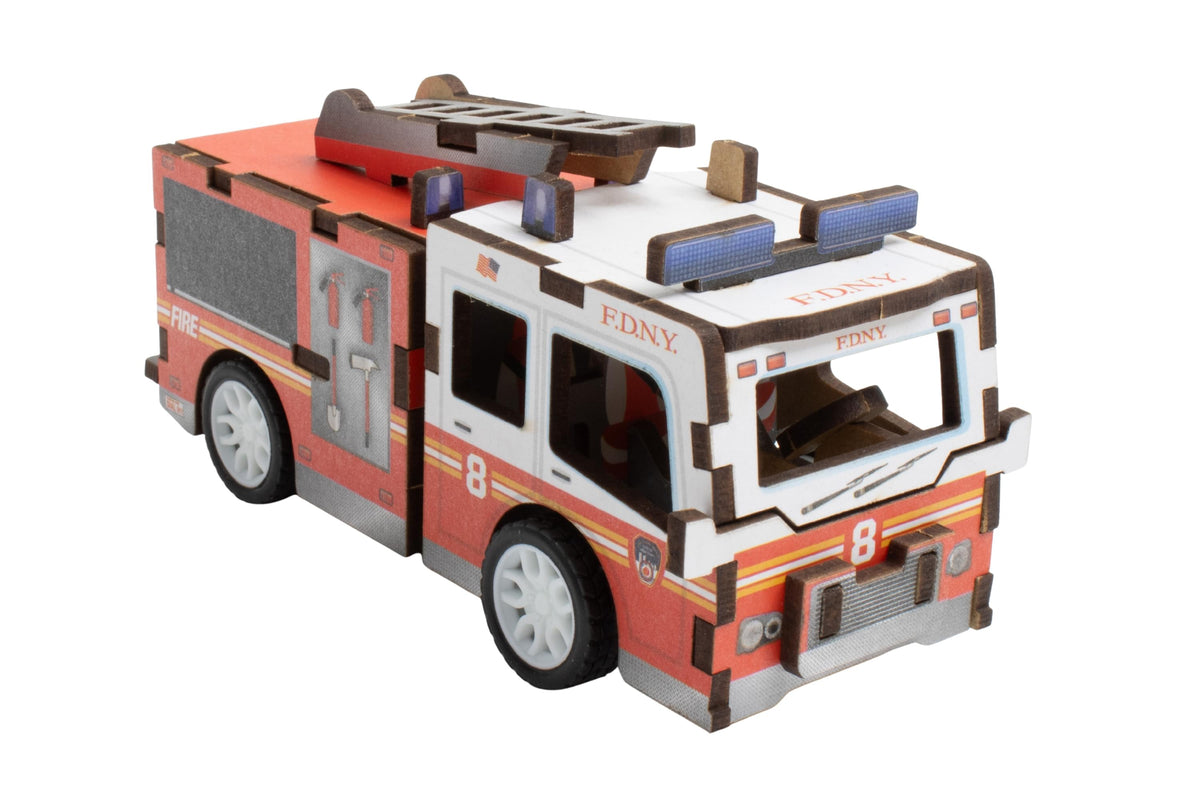 FDNY 3D WOOD FIRE TRUCK PUZZLE The Airplane Shop.