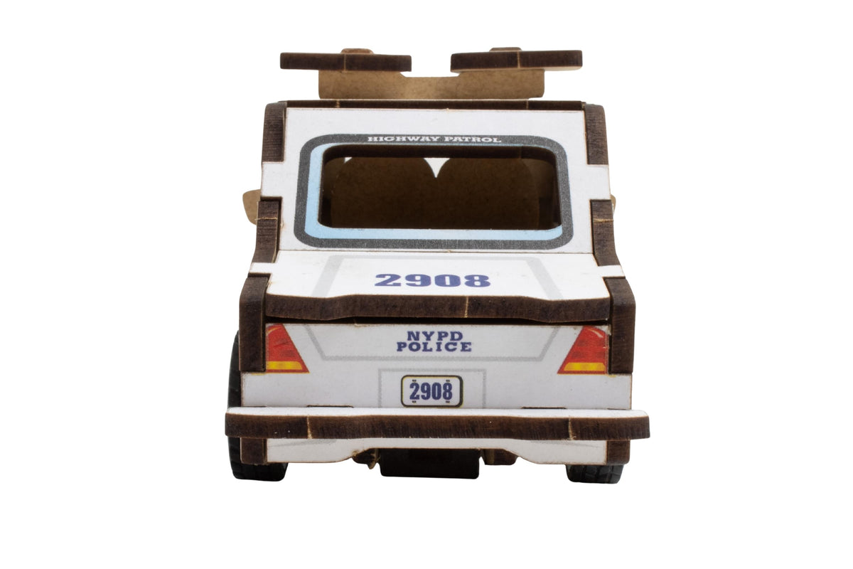 NYPD 3D WOOD POLICE CAR PUZZLE The Airplane Shop.