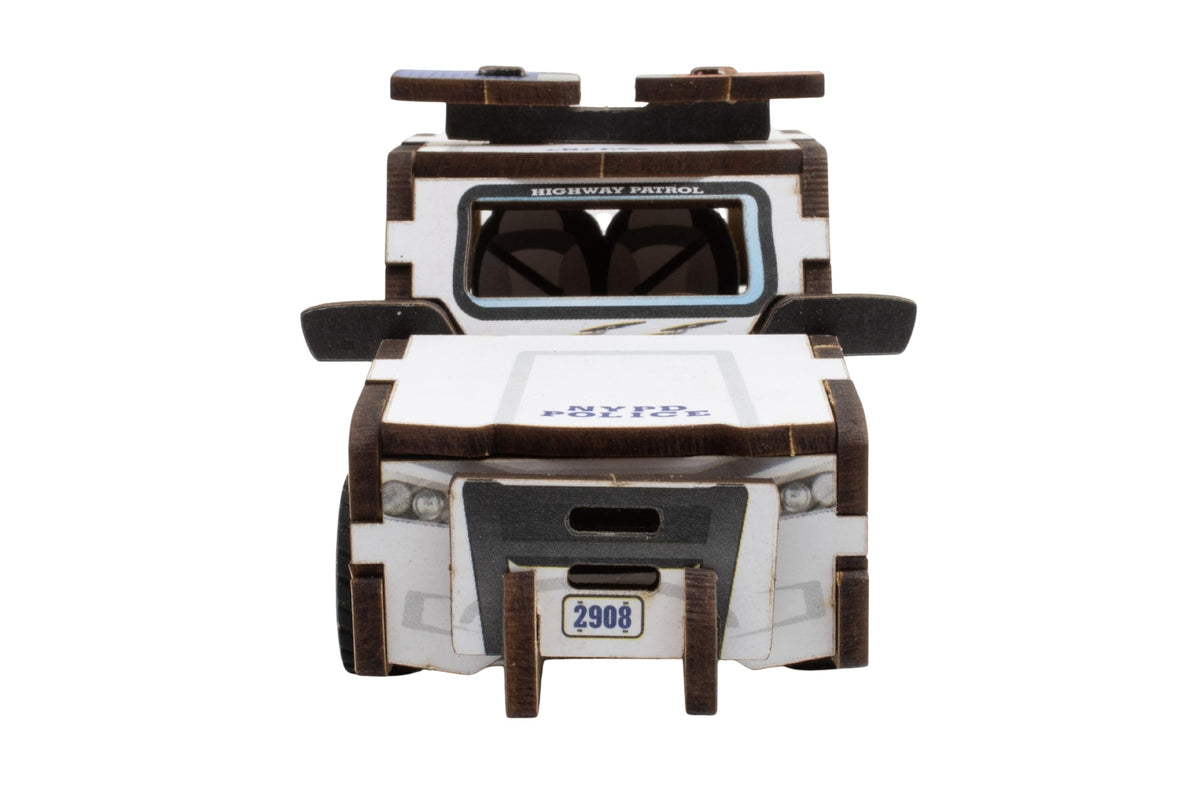 NYPD 3D WOOD POLICE CAR PUZZLE The Airplane Shop.