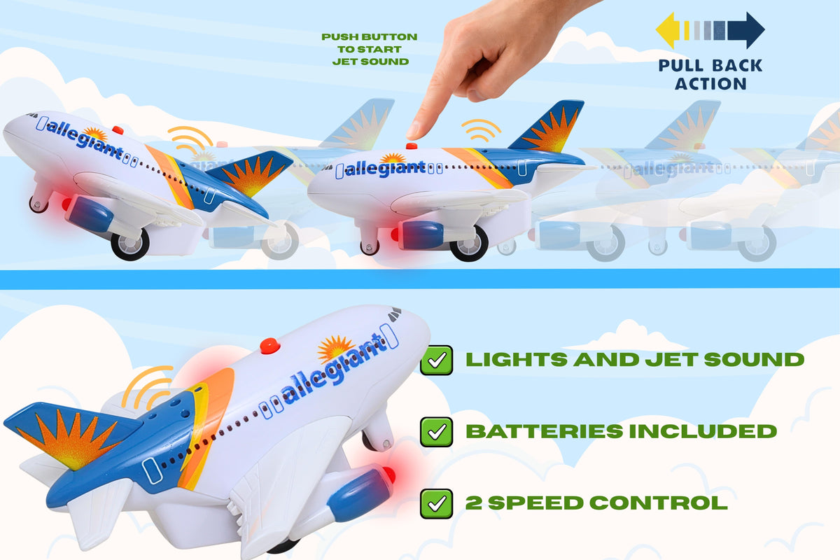 ALLEGIANT PULLBACK W/LIGHT & SOUND The Airplane Shop.