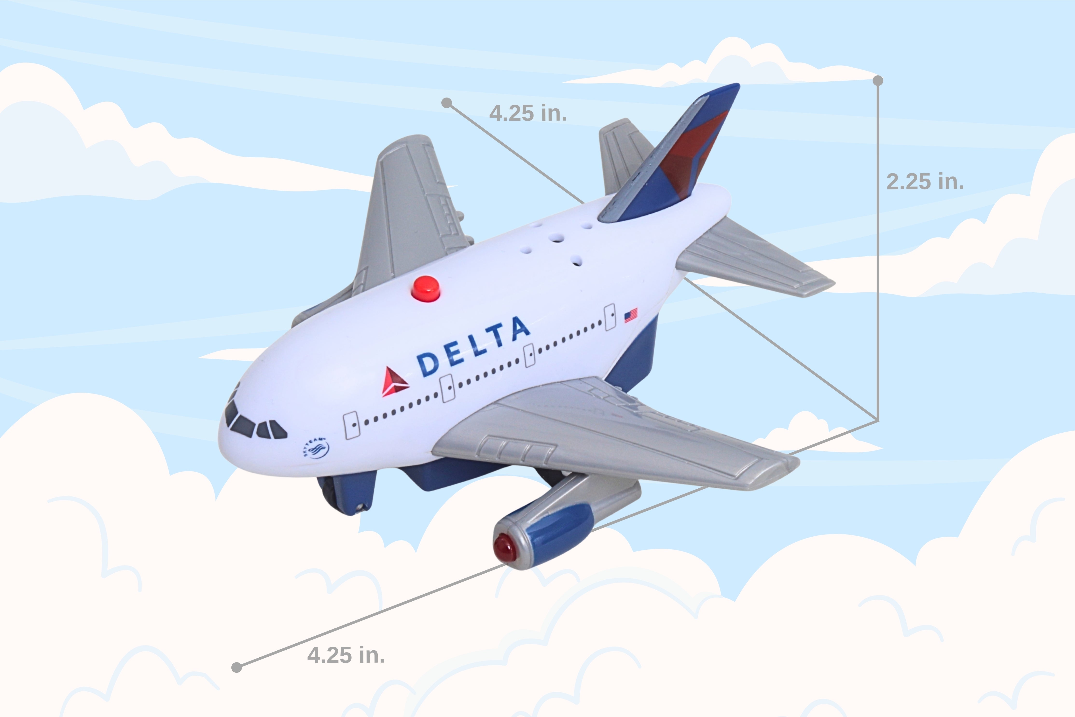 DELTA PULLBACK W/LIGHT & SOUND The Airplane Shop.