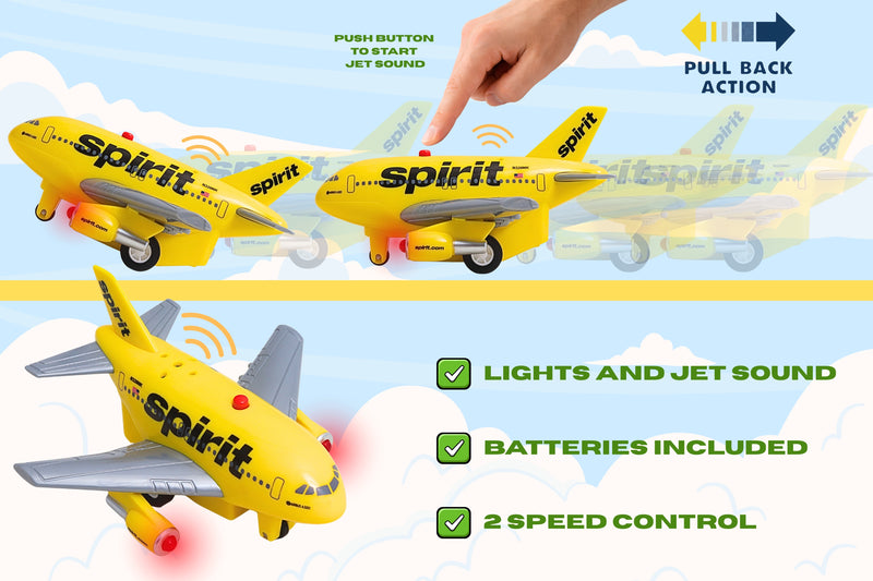 SPIRIT AIRLINES PULLBACK W/LIGHT & SOUND (**) The Airplane Shop.