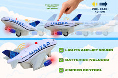 UNITED PULLBACK W/LIGHT & SOUND The Airplane Shop.