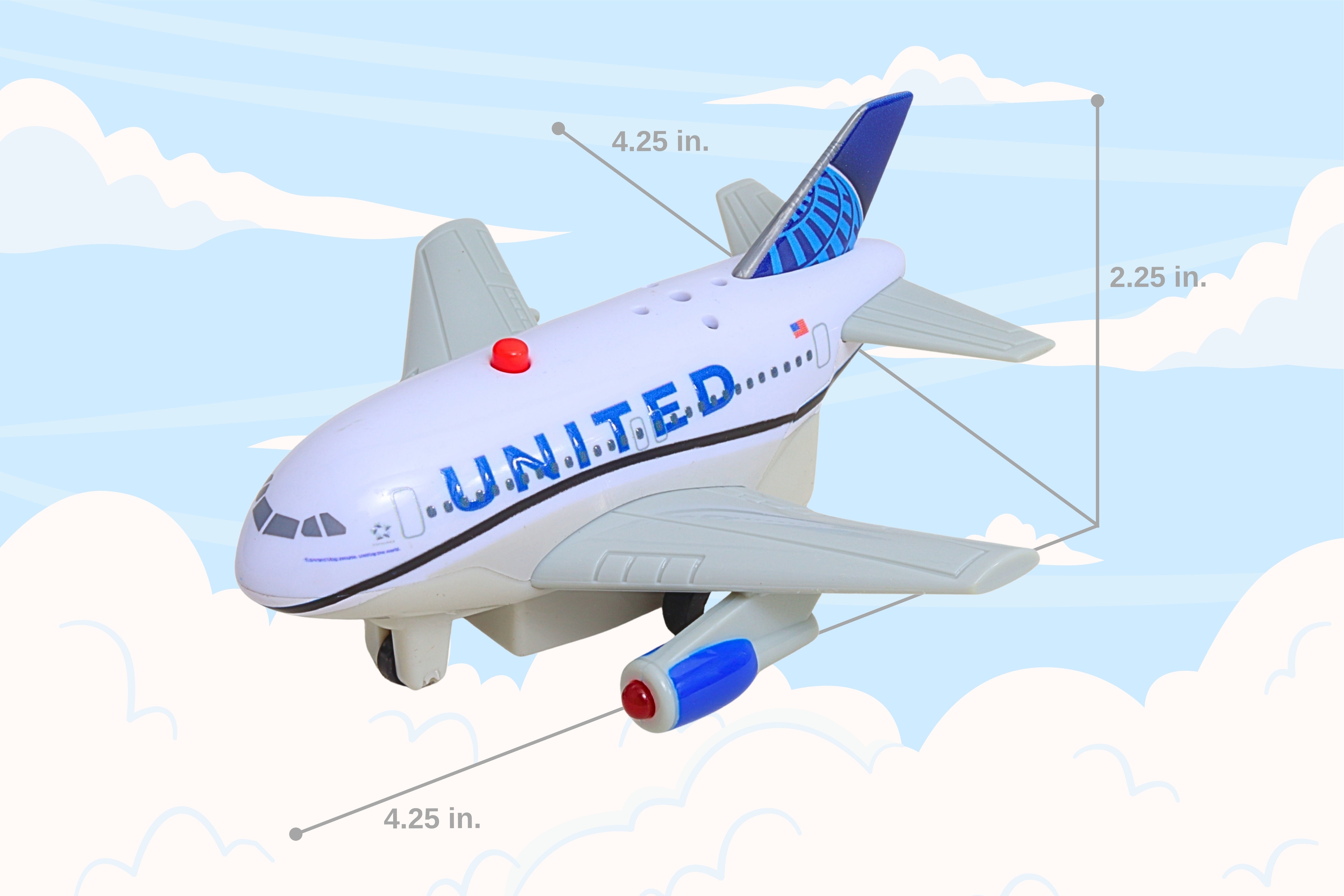 UNITED PULLBACK W/LIGHT & SOUND The Airplane Shop.