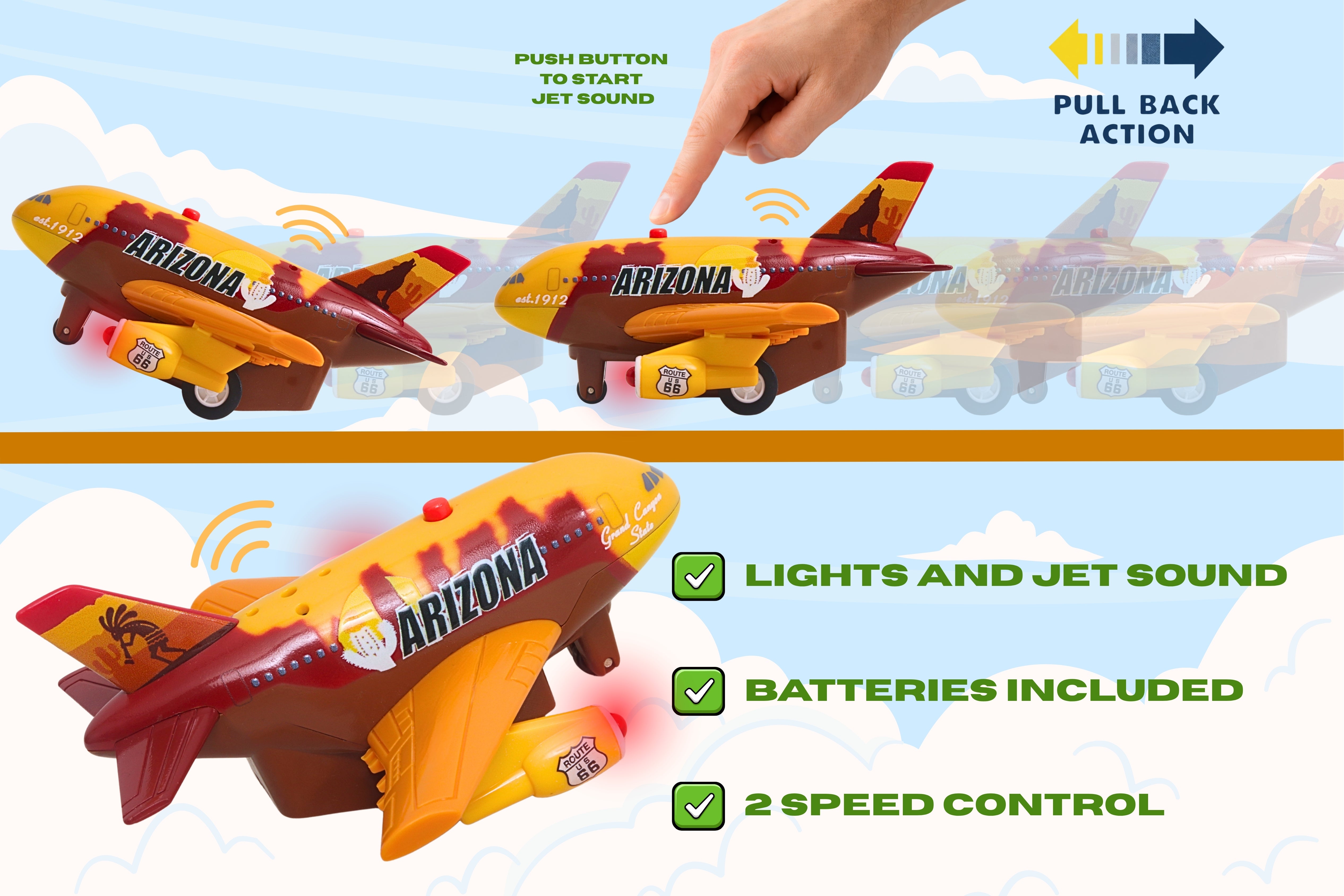 ARIZONA PULLBACK W/LIGHT & SOUND The Airplane Shop.