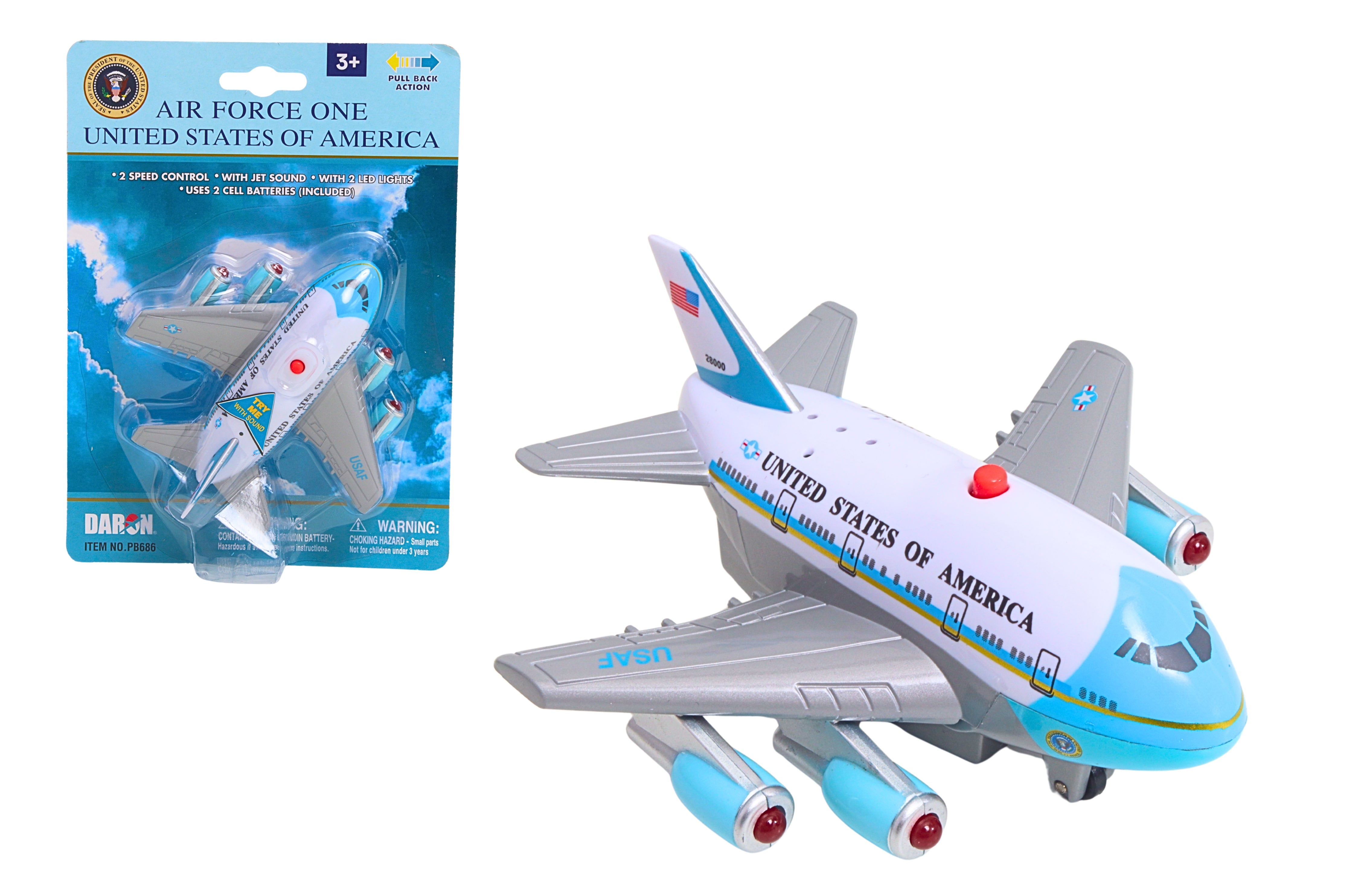 AIR FORCE ONE PULLBACK W/LIGHT & SOUND