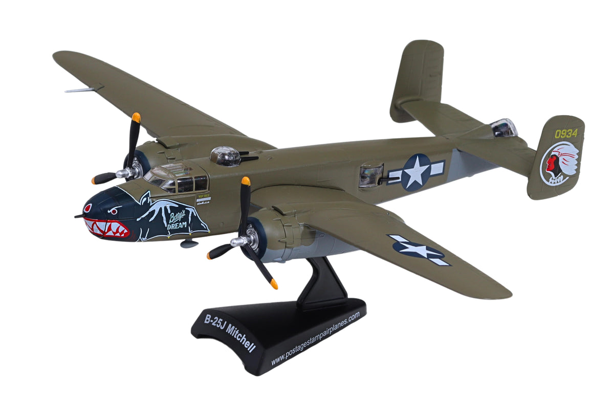 POSTAGE STAMP B-25J MITCHELL BETTY'S DREAM 1/100