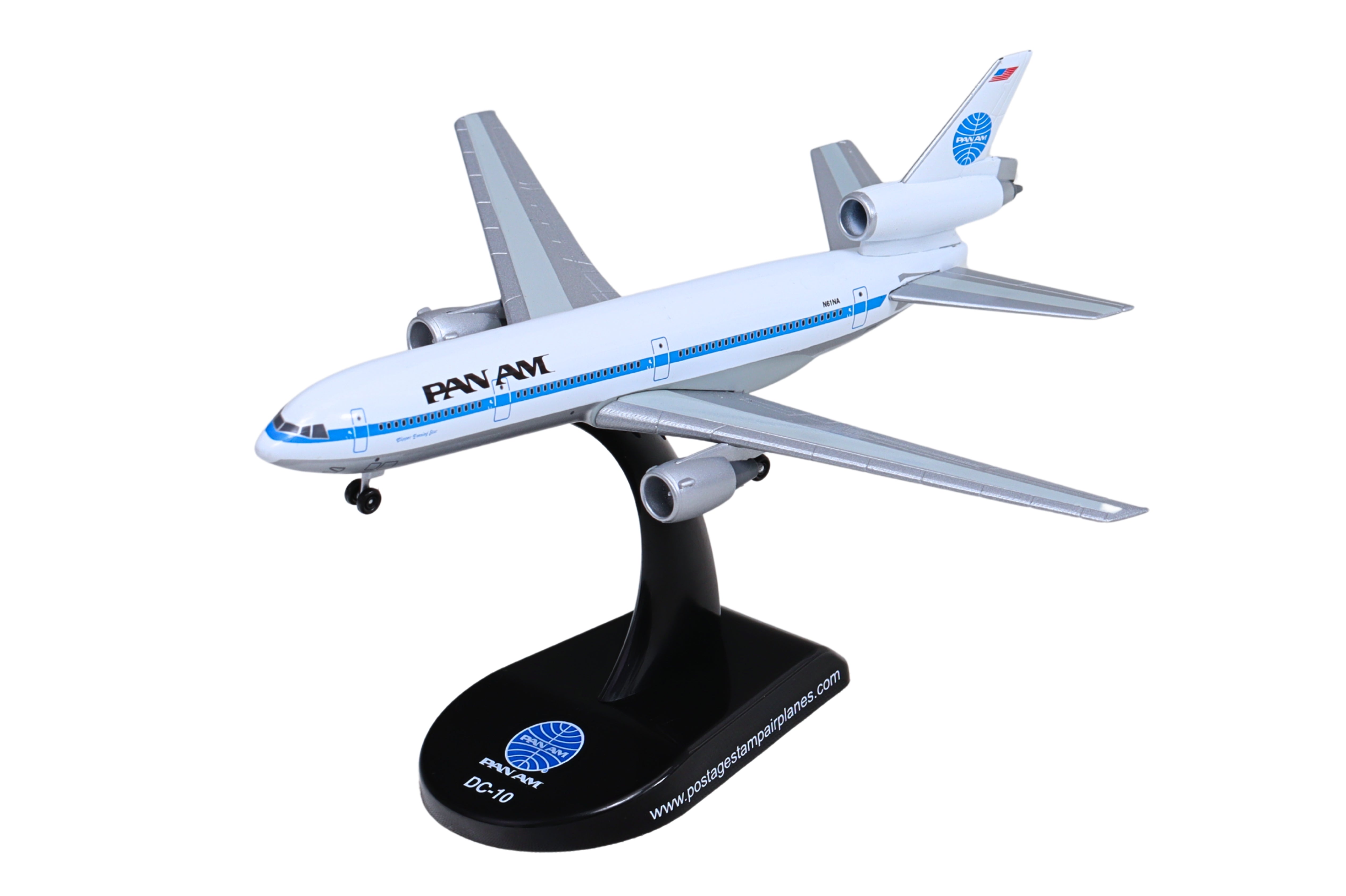 POSTAGE STAMP PAN AM DC-10 1/400