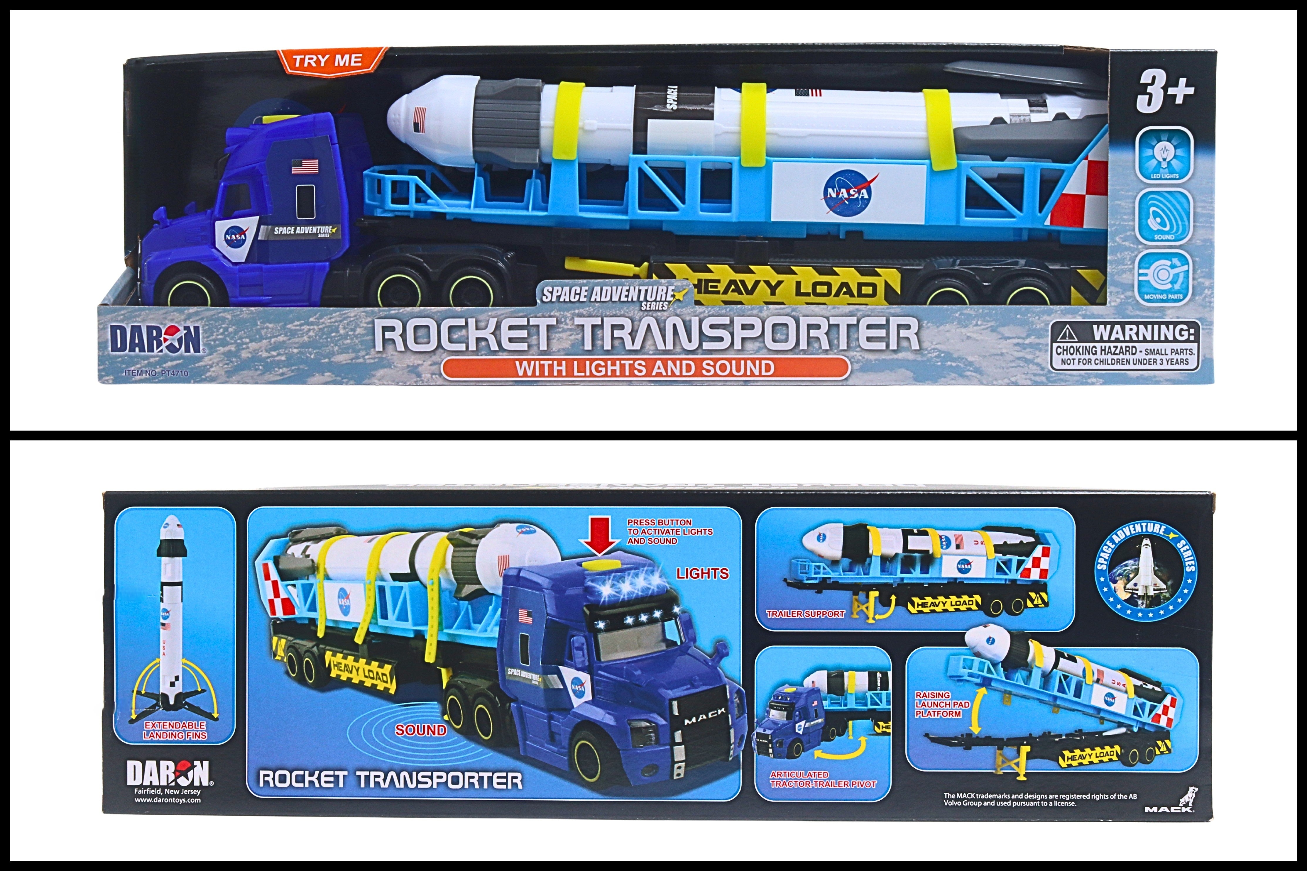 SPACE ADVENTURE ROCKET TRANSPORTER W/LIGHTS & SOUND