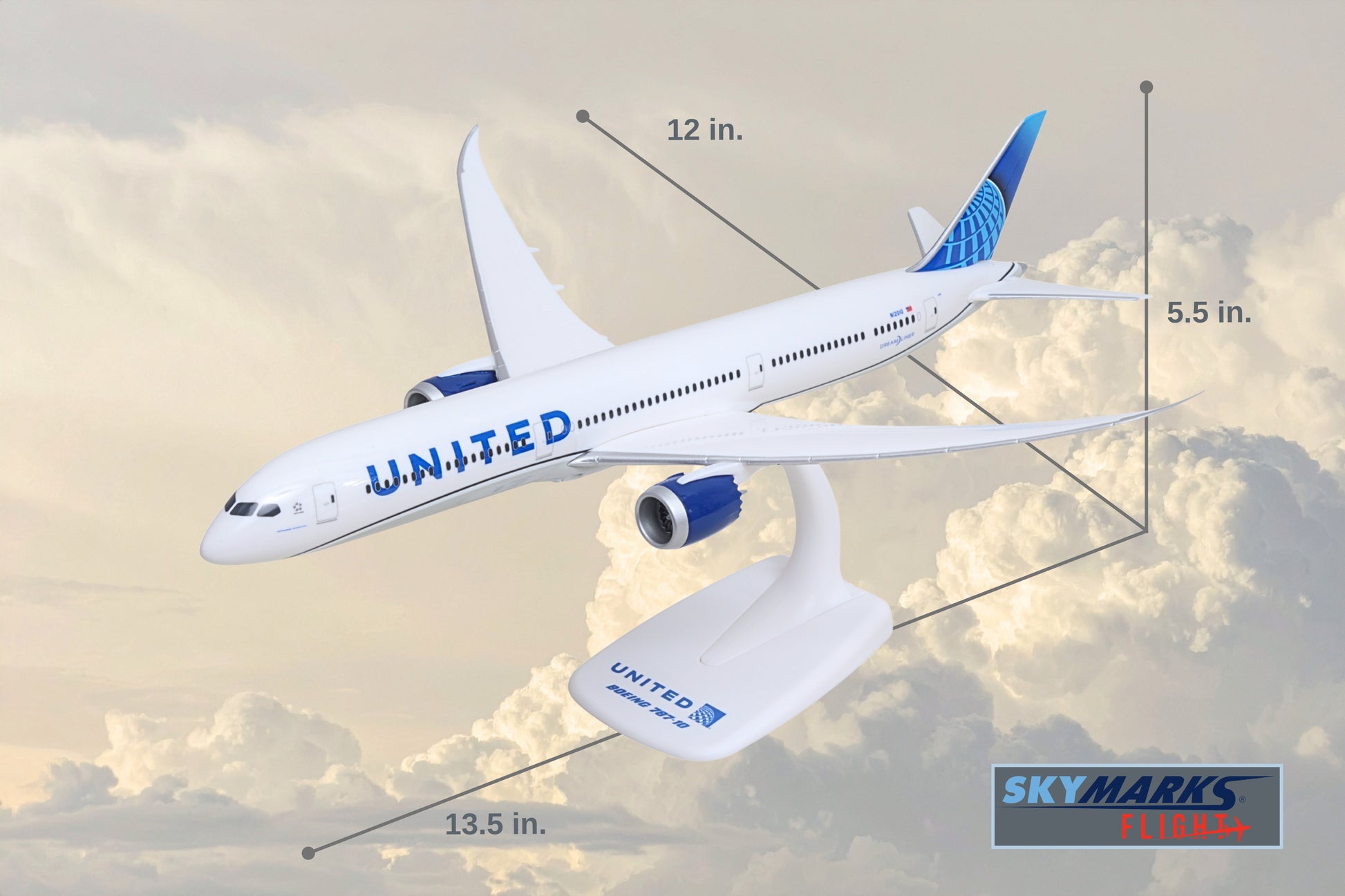 SKYMARKS FLIGHT UNITED 787-10 1/200 (**) The Airplane Shop.