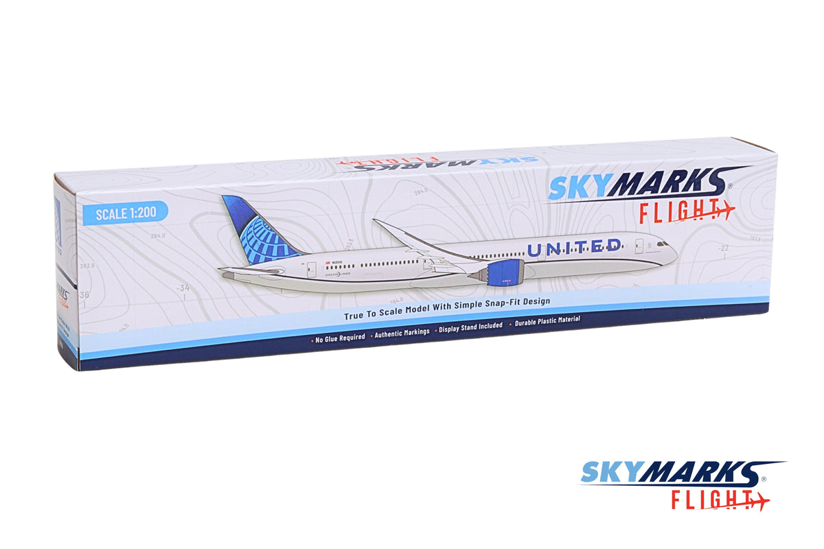 SKYMARKS FLIGHT UNITED 787-10 1/200 (**) The Airplane Shop.
