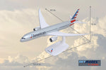 SKYMARKS FLIGHT AMERICAN 787-9 1/200 The Airplane Shop.