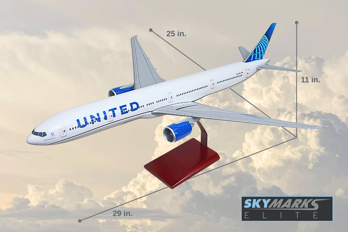 SKYMARKSELITE UNITED 777-300ER 1/100 2019 LIVERY The Airplane Shop.