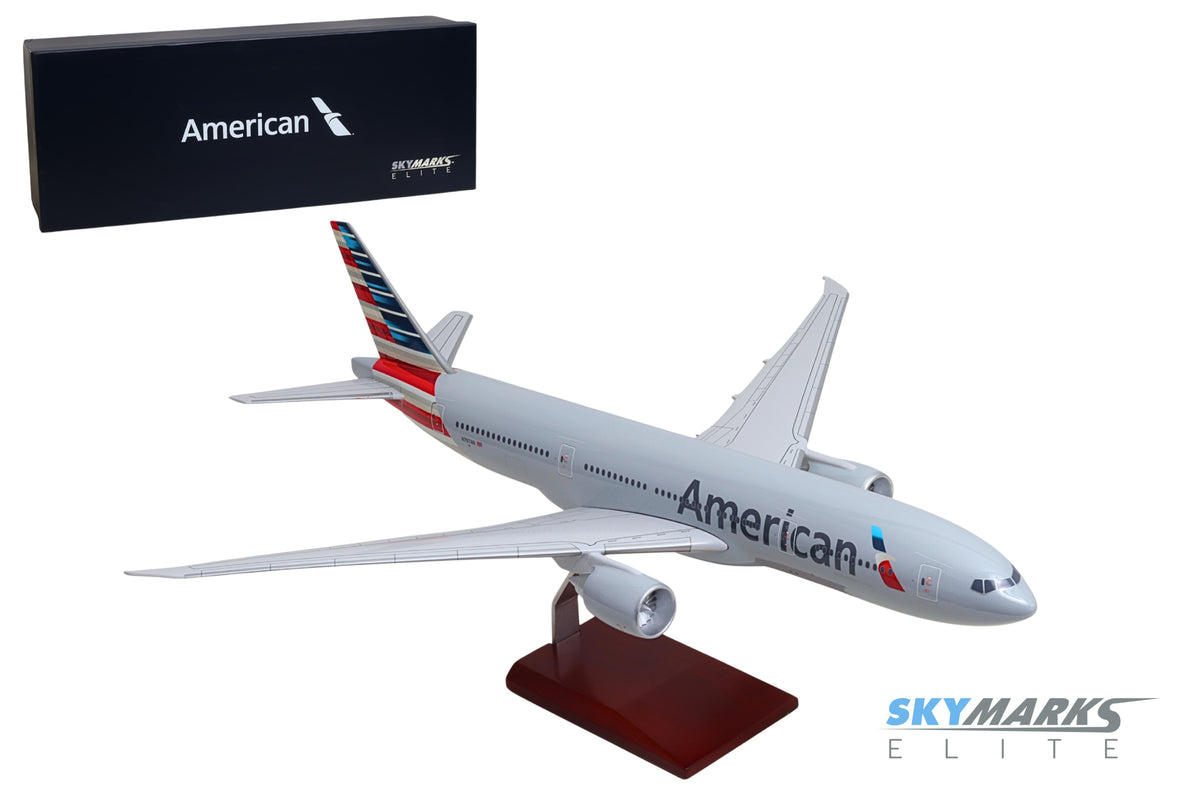 SKYMARKS ELITE AMERICAN 777-200 1/100 The Airplane Shop.