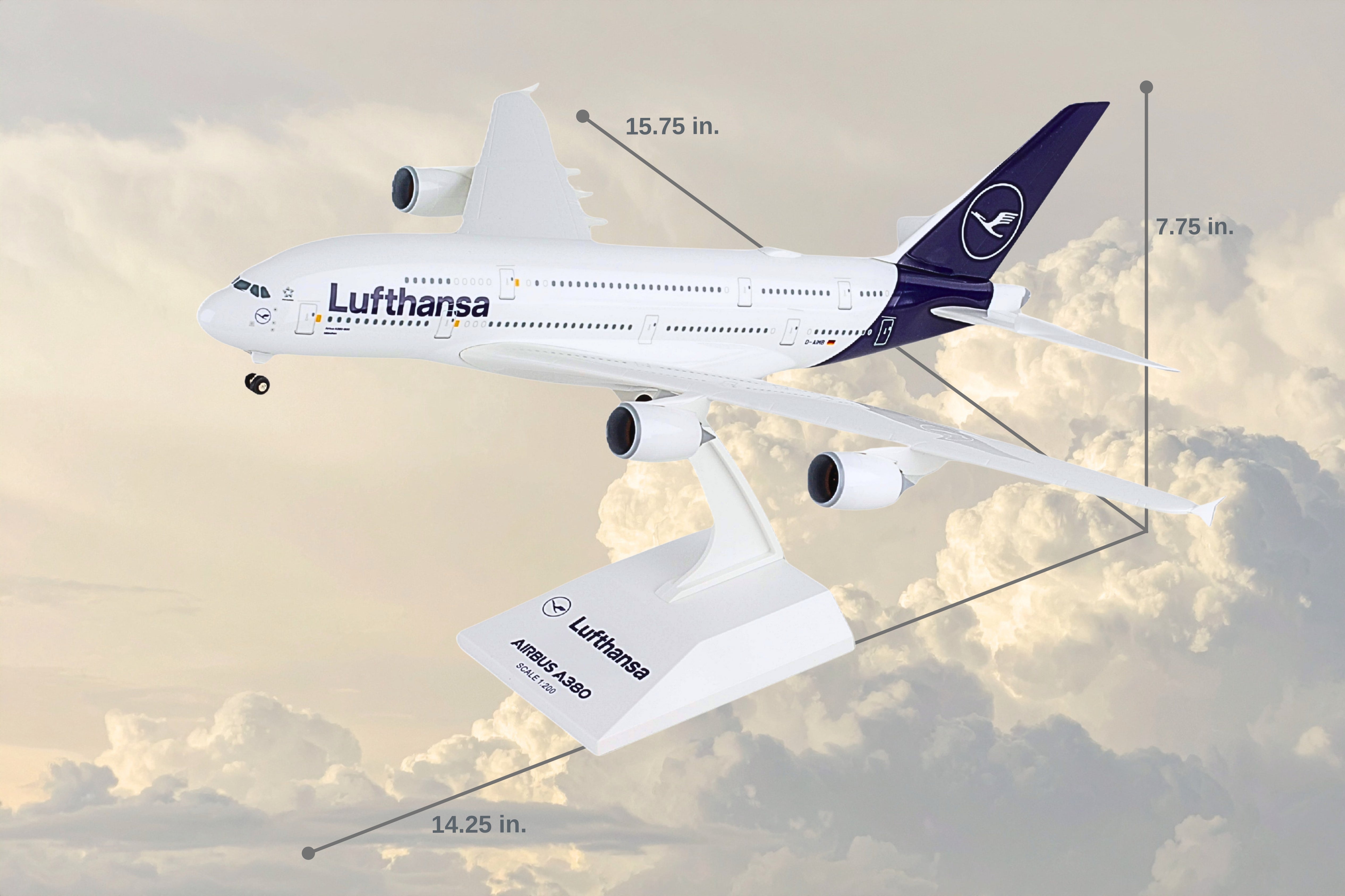 SKYMARKS LUFTHANSA A380 1/200 W/GEAR NEW LIVERY