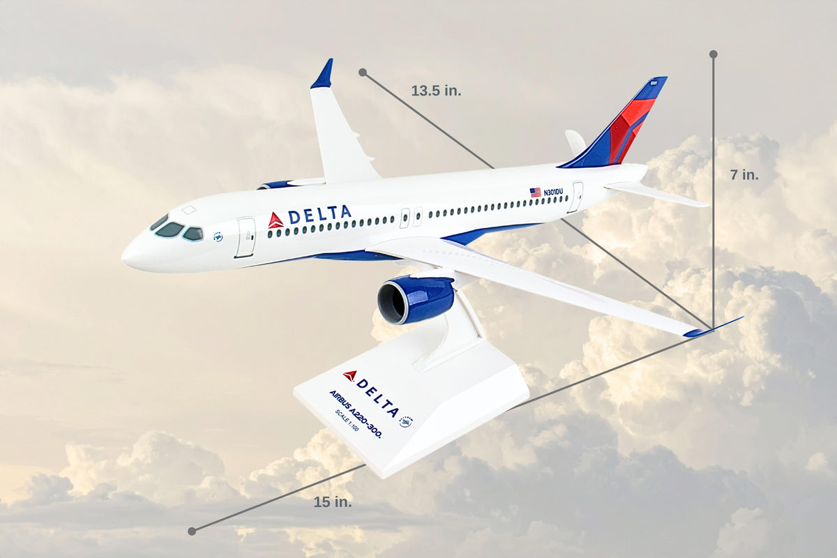 SKYMARKS DELTA A220-300 1/100 REG