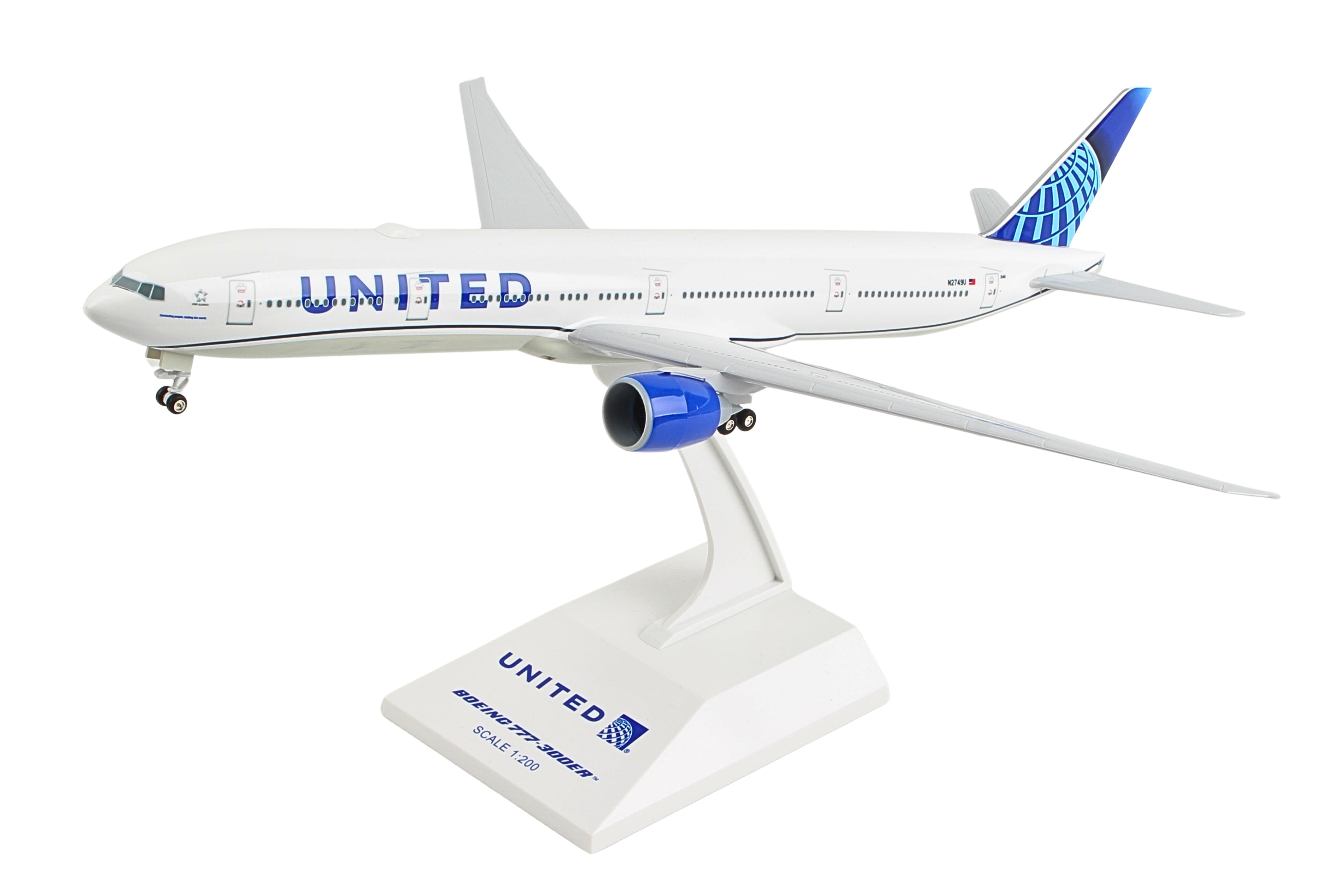 SKYMARKS UNITED 777-300 1/200 W/GEAR 2019 NEW LIVERY