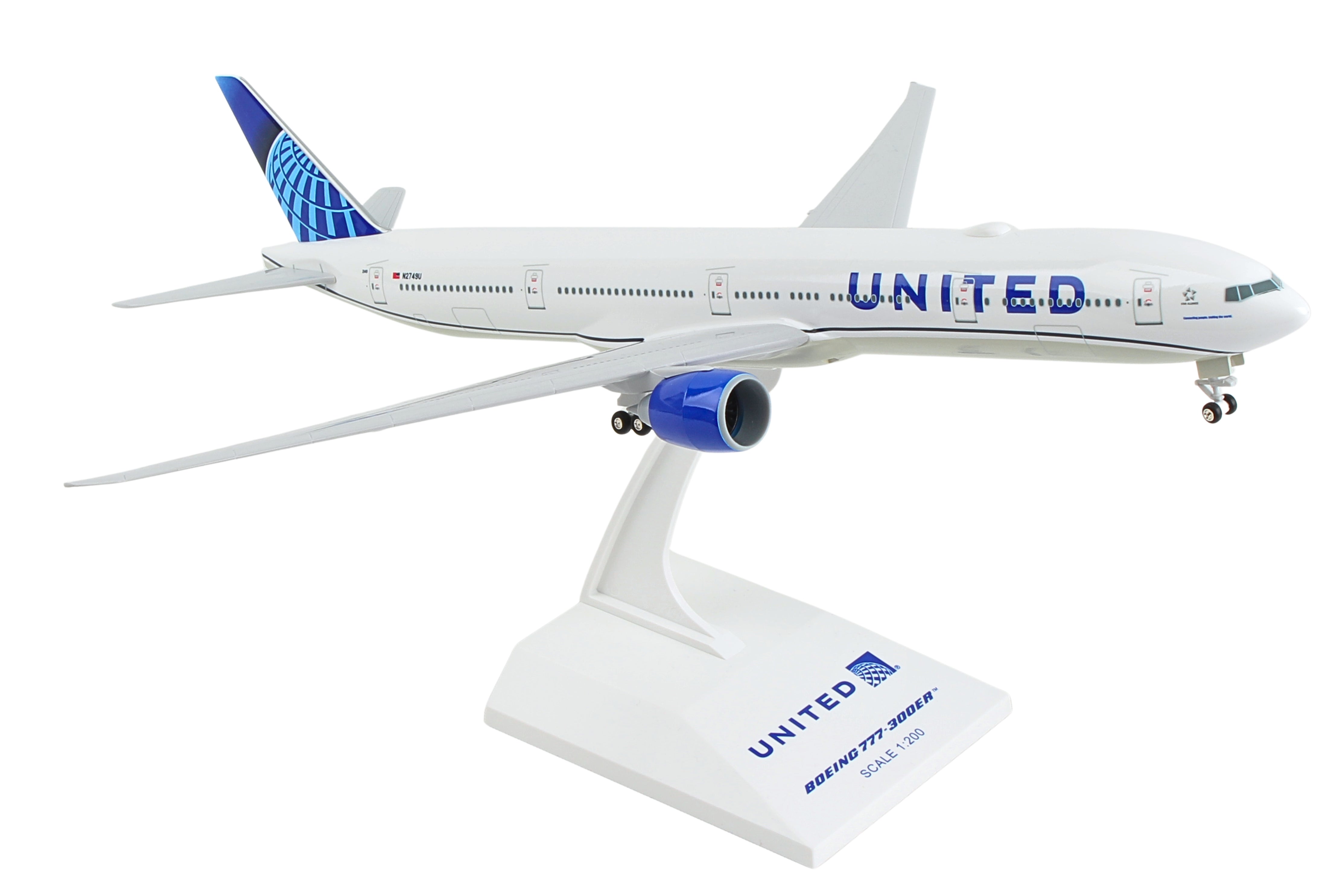 SKYMARKS UNITED 777-300 1/200 W/GEAR 2019 NEW LIVERY
