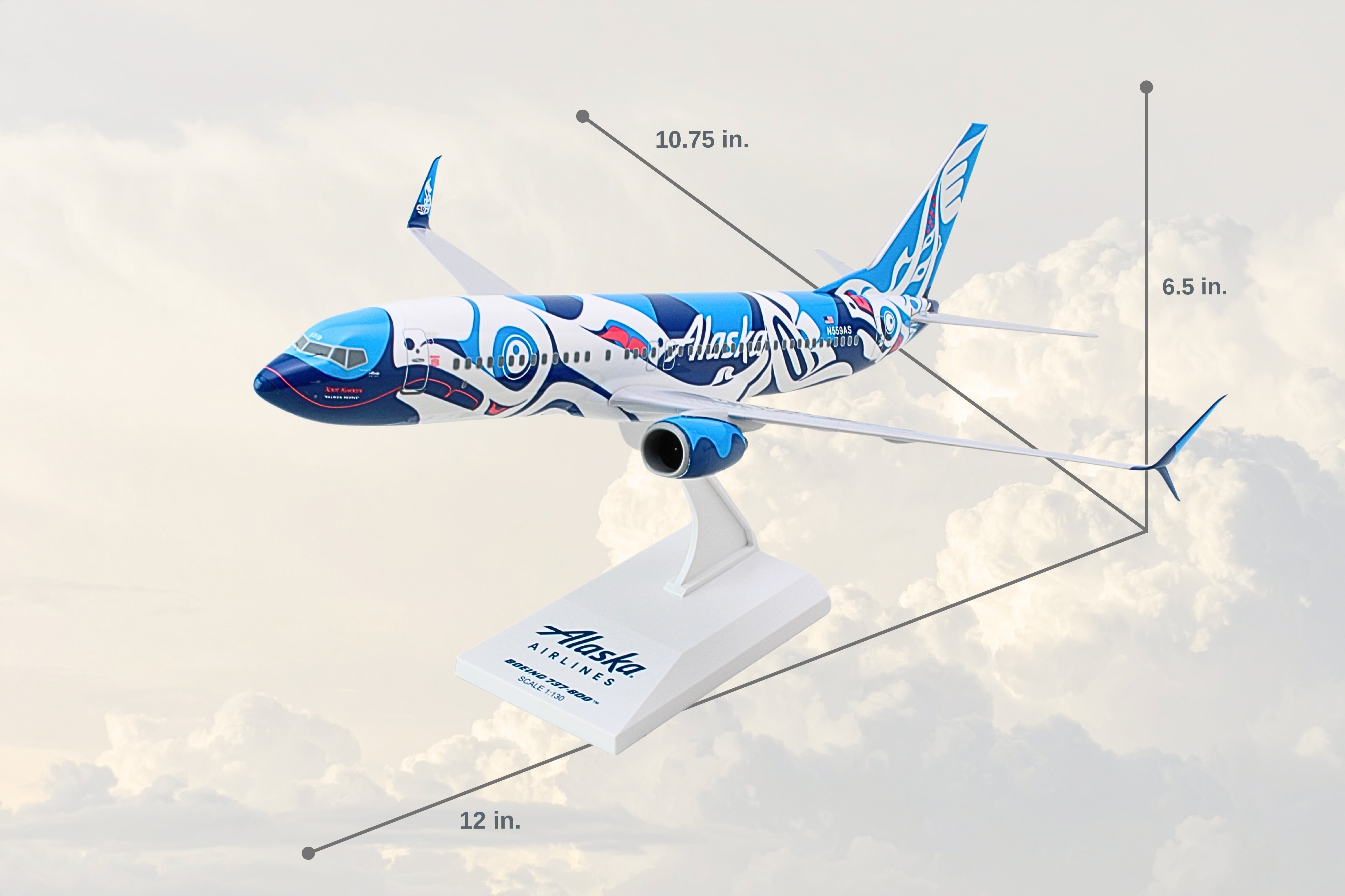 SKYMARKS ALASKA 737-800 1/130 SALMON PEOPLE