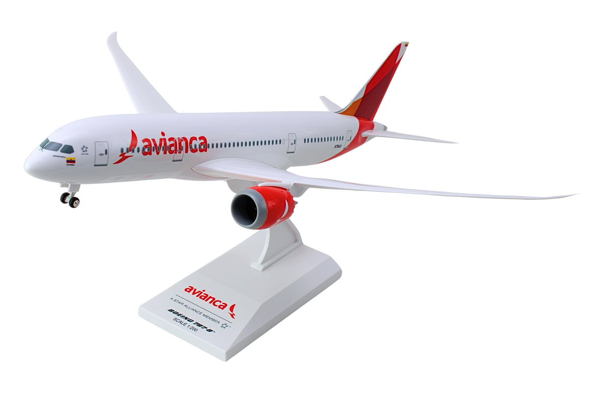 SKYMARKS AVIANCA 787-8 1/200 W/GEAR 2023 LIVERY (**) The Airplane Shop.