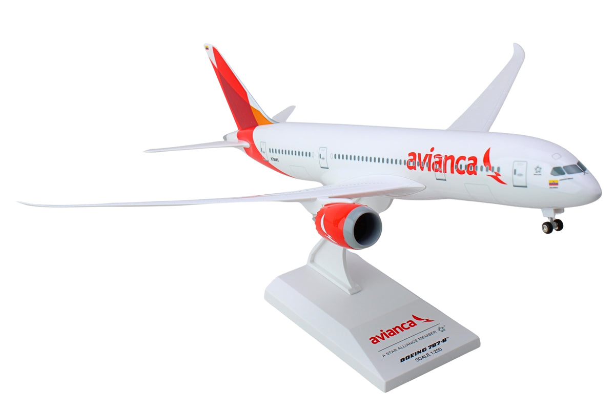 SKYMARKS AVIANCA 787-8 1/200 W/GEAR 2023 LIVERY (**) The Airplane Shop.