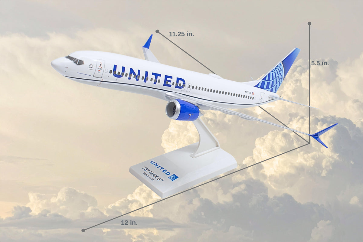 SKYMARKS UNITED 737MAX8 1/130 The Airplane Shop.