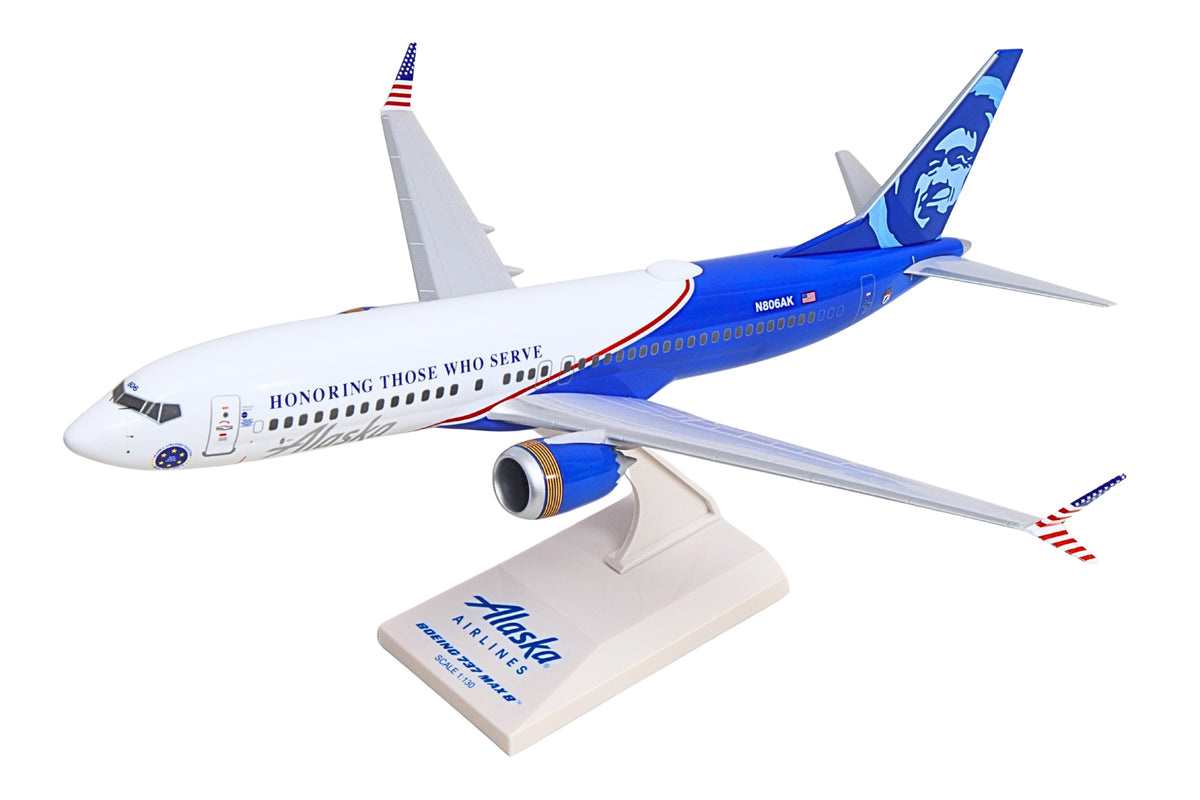 SKYMARKS ALASKA 737MAX8 1/130 VETERANS The Airplane Shop.