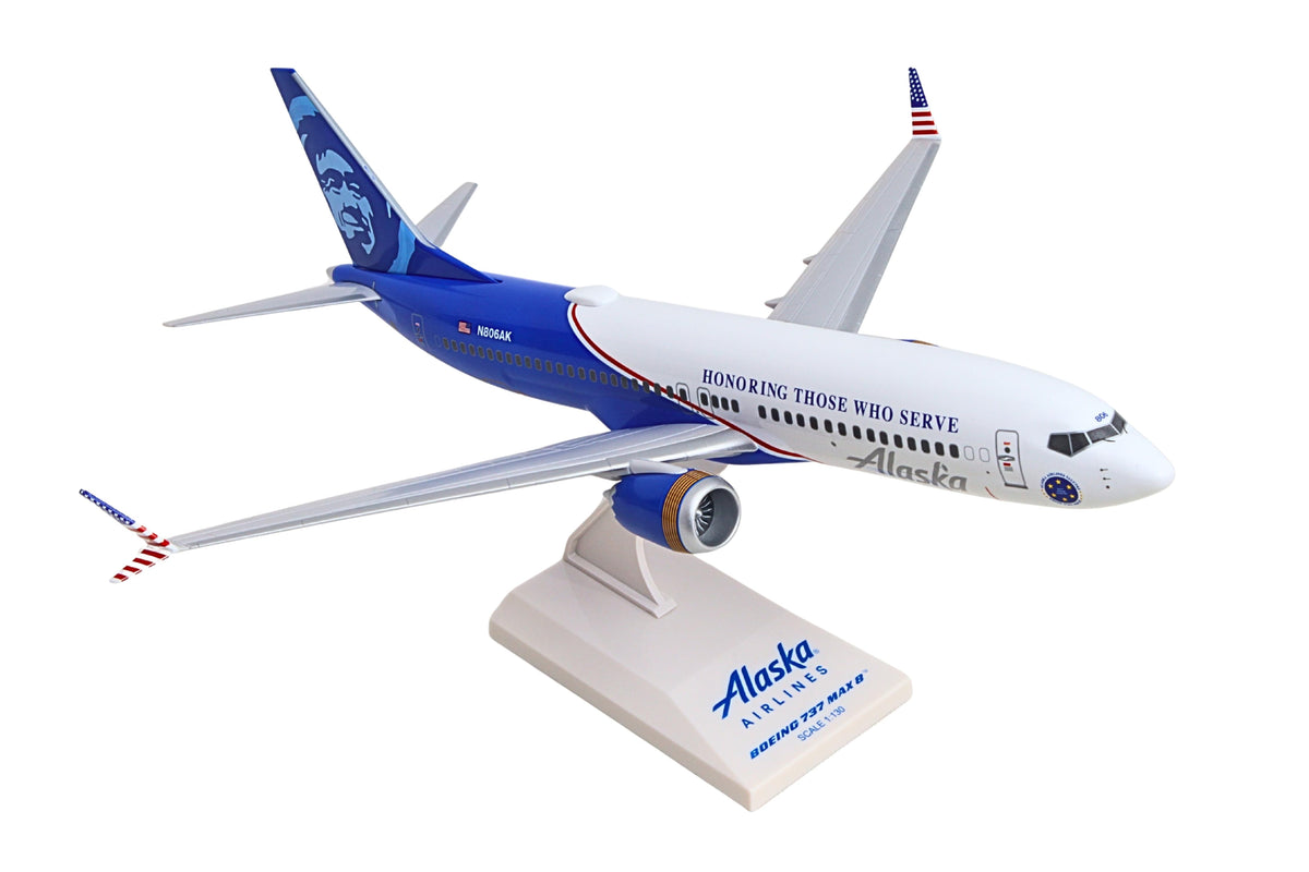 SKYMARKS ALASKA 737MAX8 1/130 VETERANS The Airplane Shop.