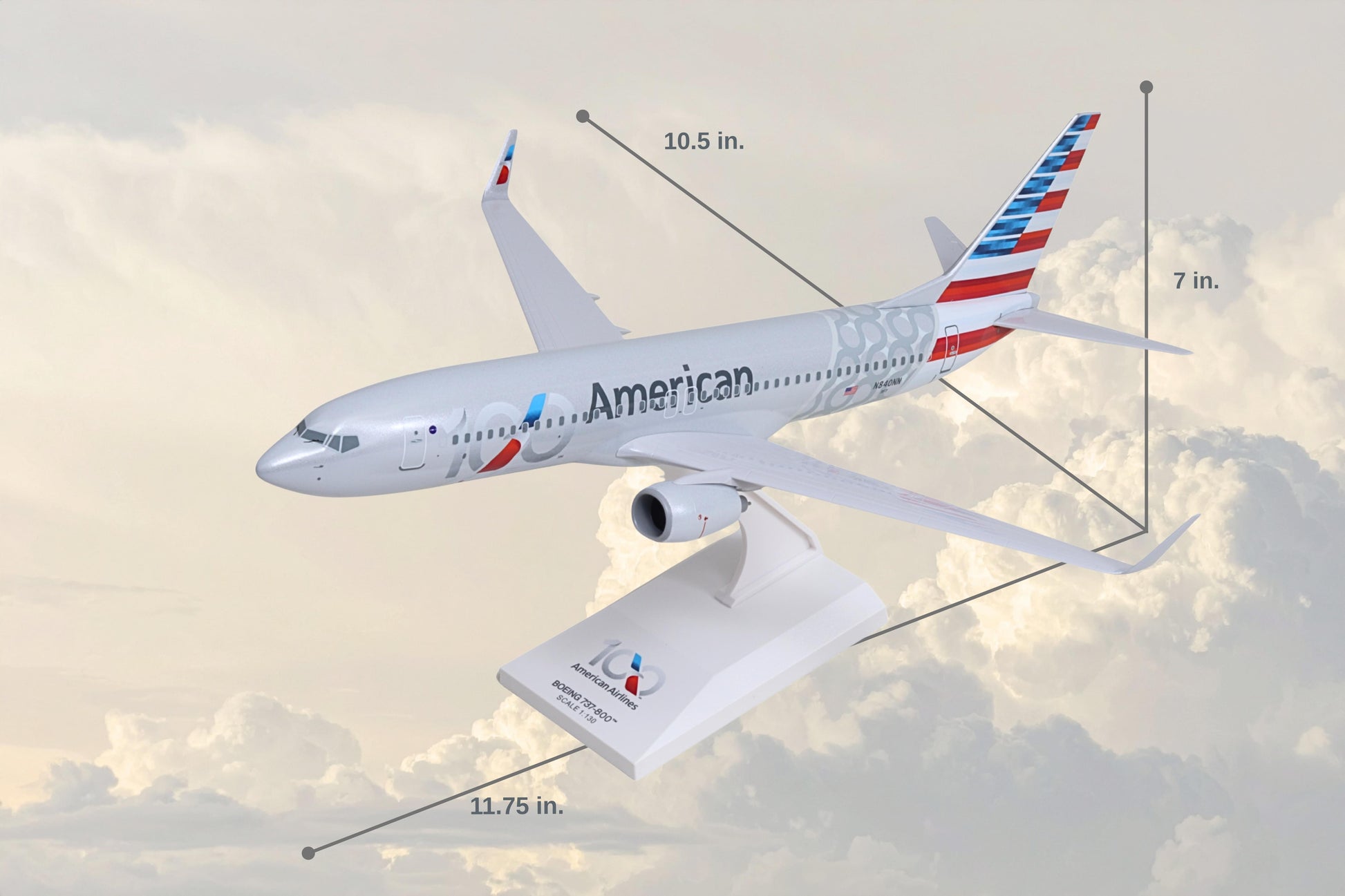 SKYMARKS AMERICAN 737-800 1/130 CENTENNIAL The Airplane Shop.