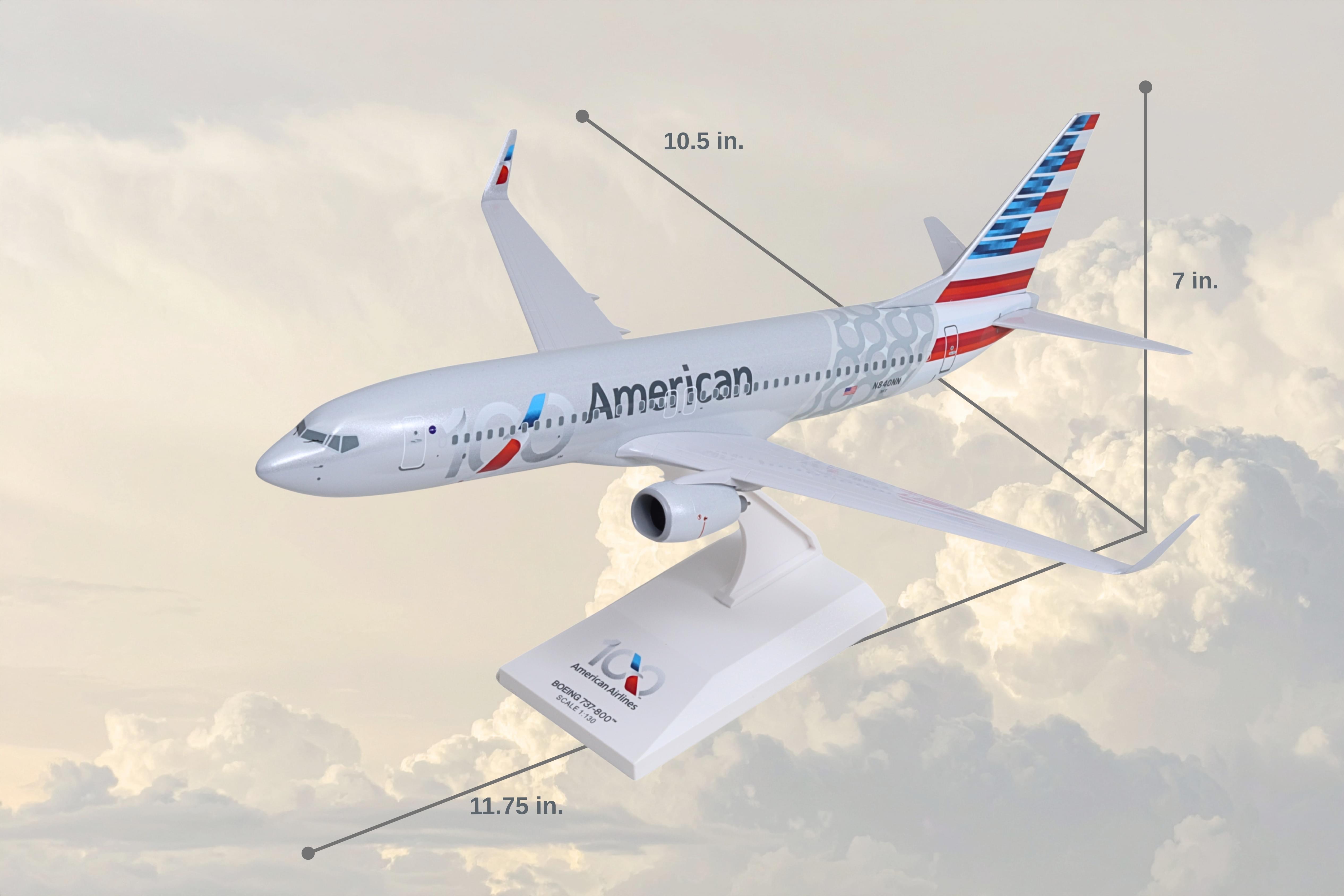 SKYMARKS AMERICAN 737-800 1/130 CENTENNIAL The Airplane Shop.