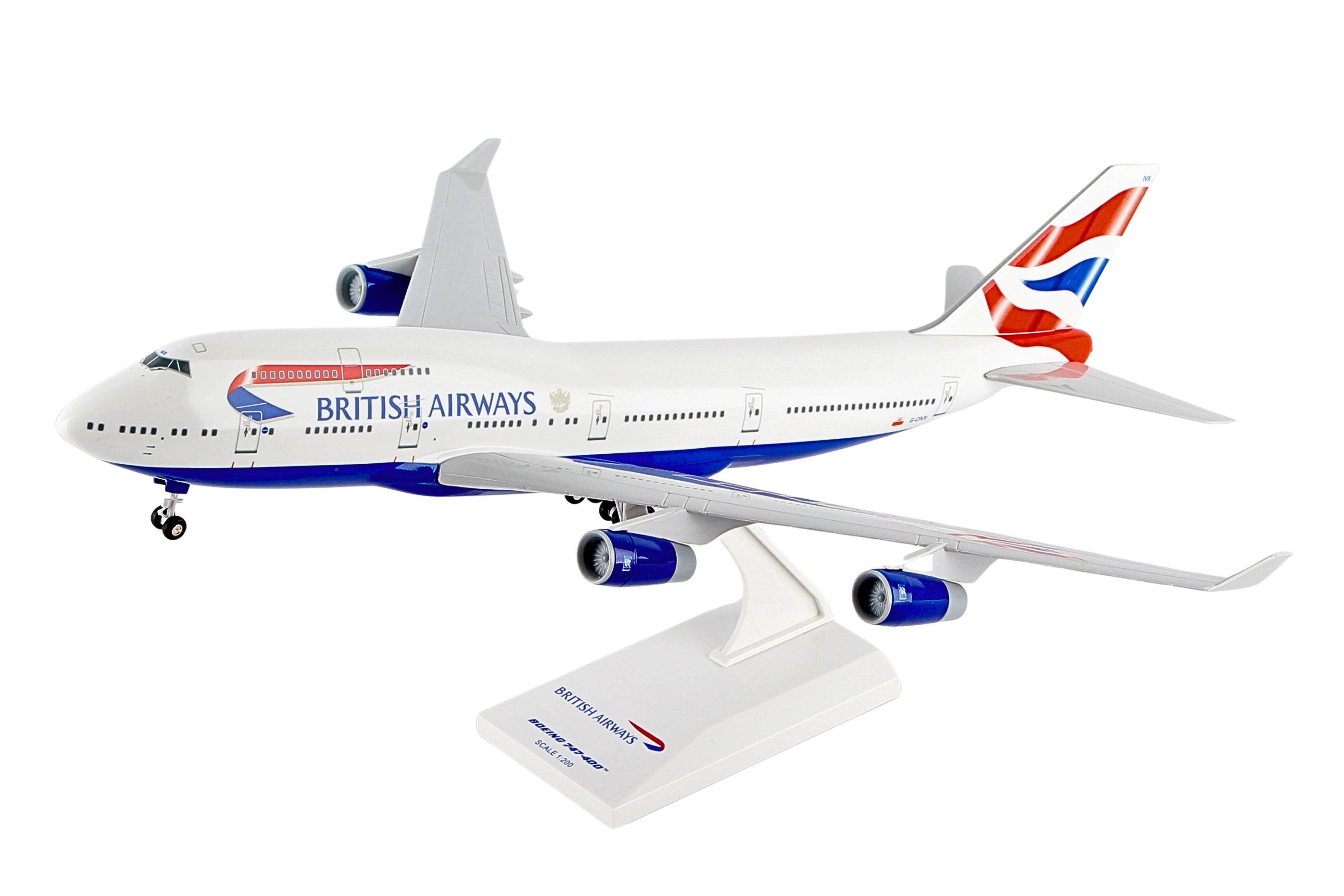 SKYMARKS BRITISH AIRWAYS B747-400 1/200 W/GEAR