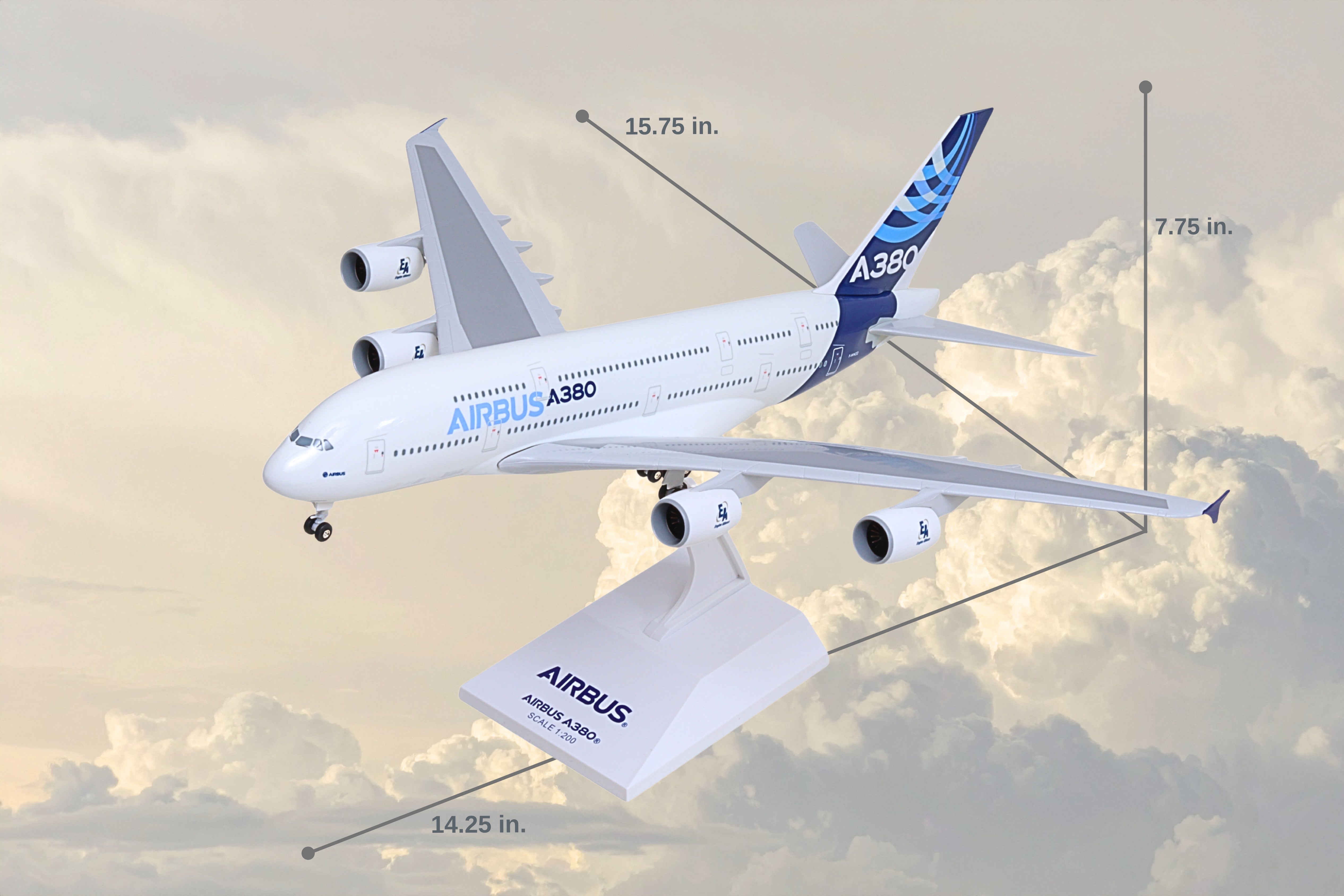 SKYMARKS AIRBUS A380-800 H/C NEW COLORS 1/200 W/GEAR