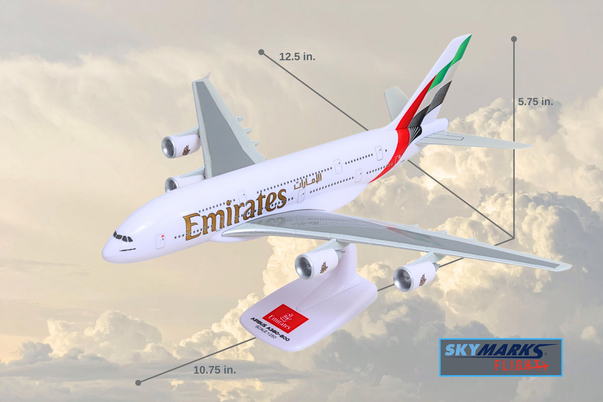 SKYMARKS FLIGHT EMIRATES A380 1/250 The Airplane Shop.
