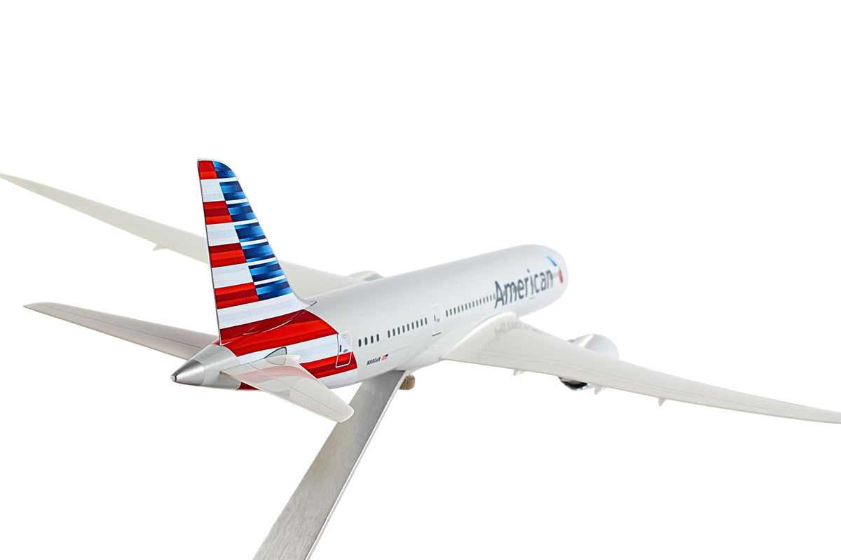 SKYMARKS AMERICAN 787-8 1/200 W/WOOD STAND (**) The Airplane Shop.