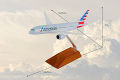 SKYMARKS AMERICAN 787-8 1/200 W/WOOD STAND (**) The Airplane Shop.