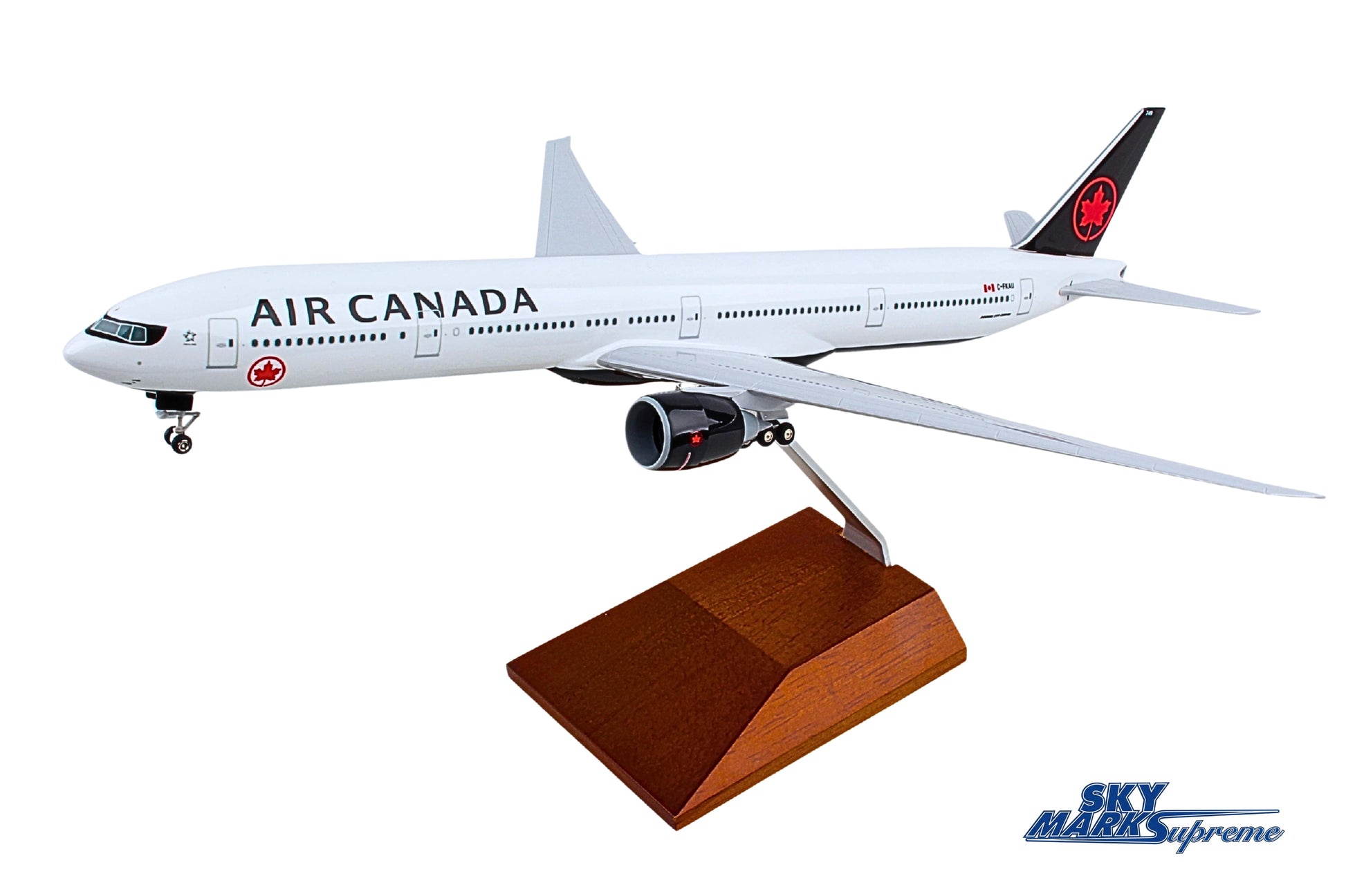 SKYMARKS AIR CANADA 777-300 1/200 W/GEAR & WOOD STAND The Airplane Shop.