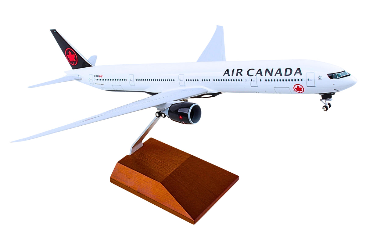SKYMARKS AIR CANADA 777-300 1/200 W/GEAR & WOOD STAND