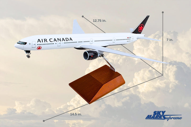 SKYMARKS AIR CANADA 777-300 1/200 W/GEAR & WOOD STAND The Airplane Shop.