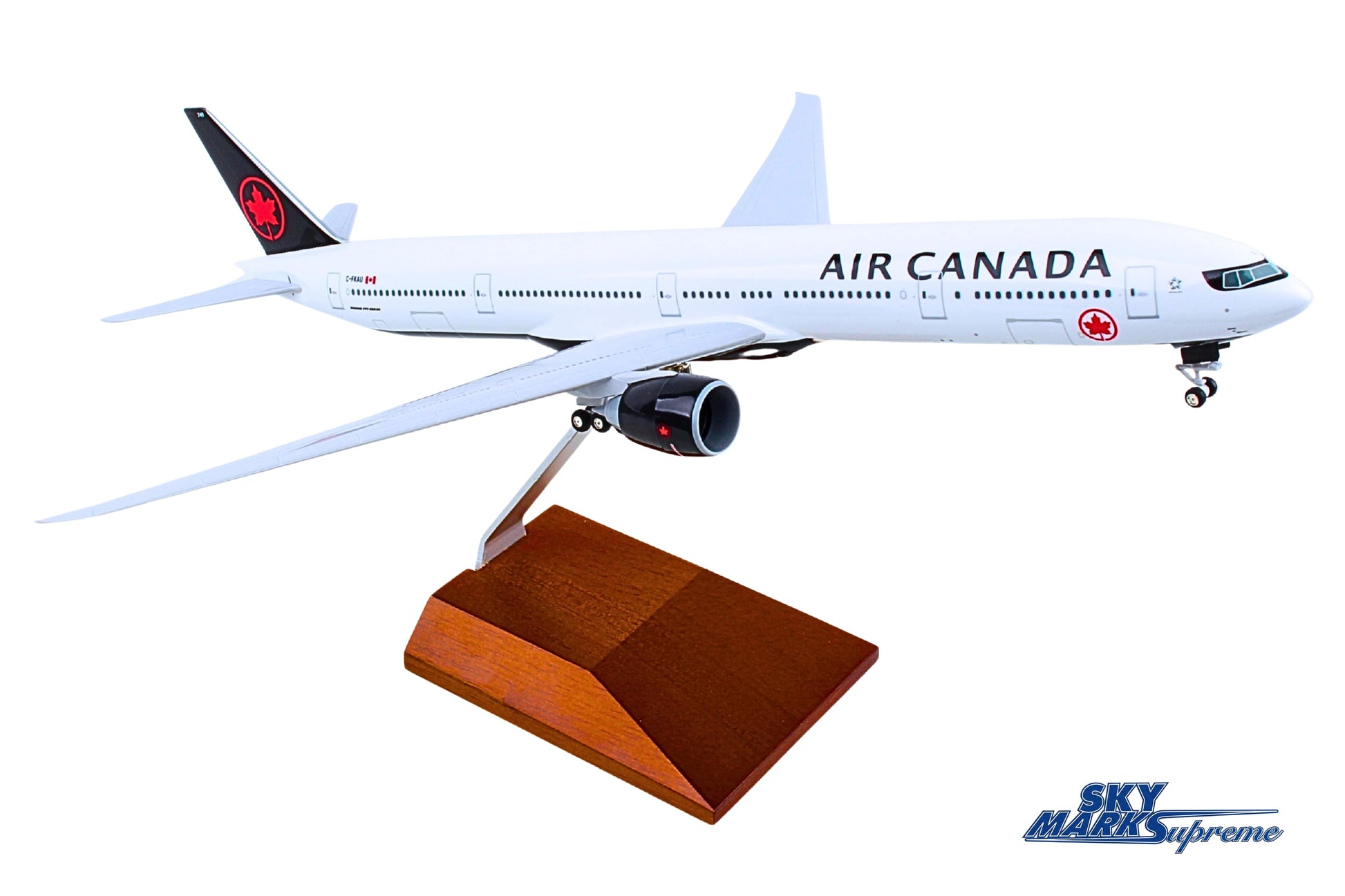SKYMARKS AIR CANADA 777-300 1/200 W/GEAR & WOOD STAND The Airplane Shop.