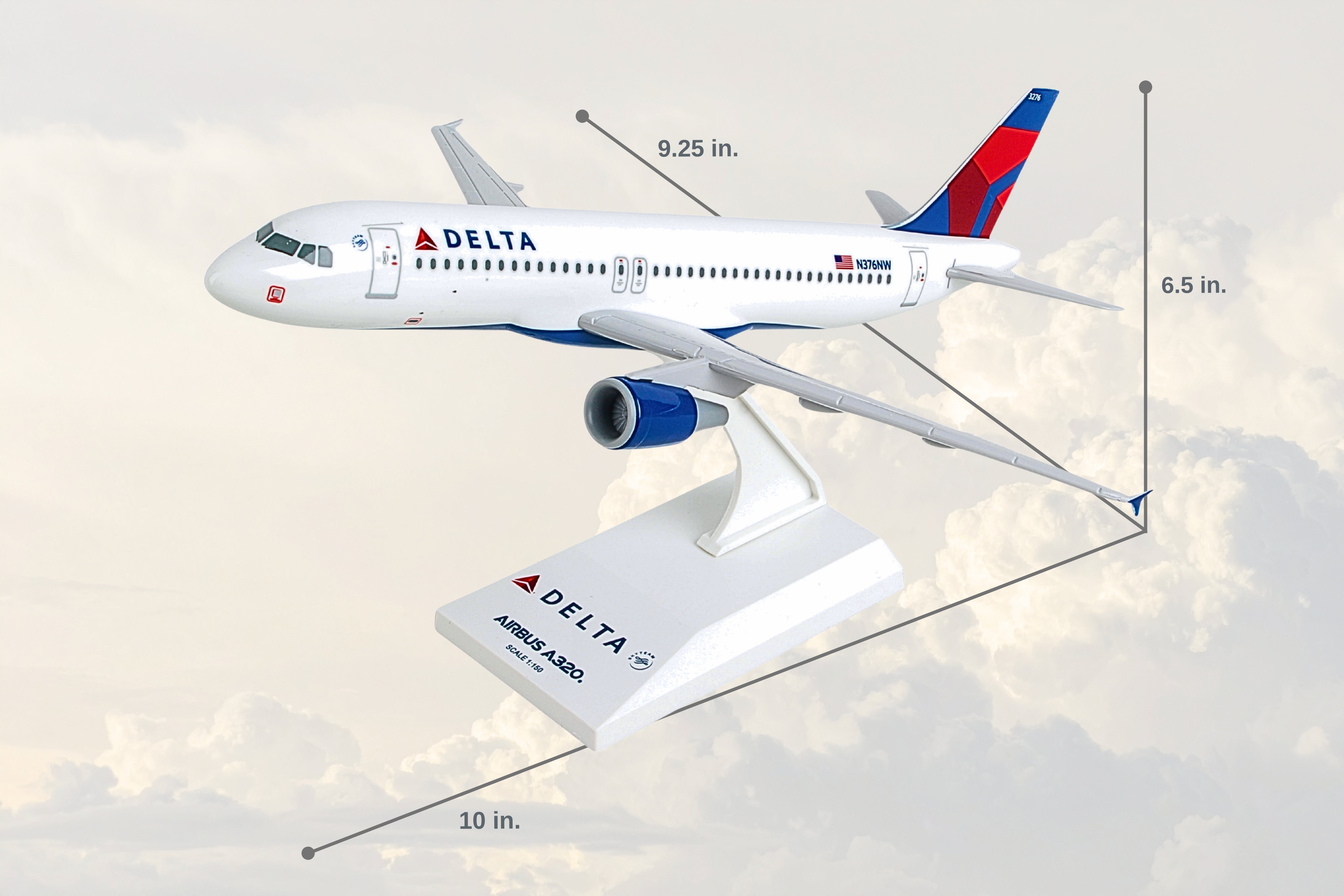 SKYMARKS DELTA A320 1/150 NEW LIVERY REG#N376NW