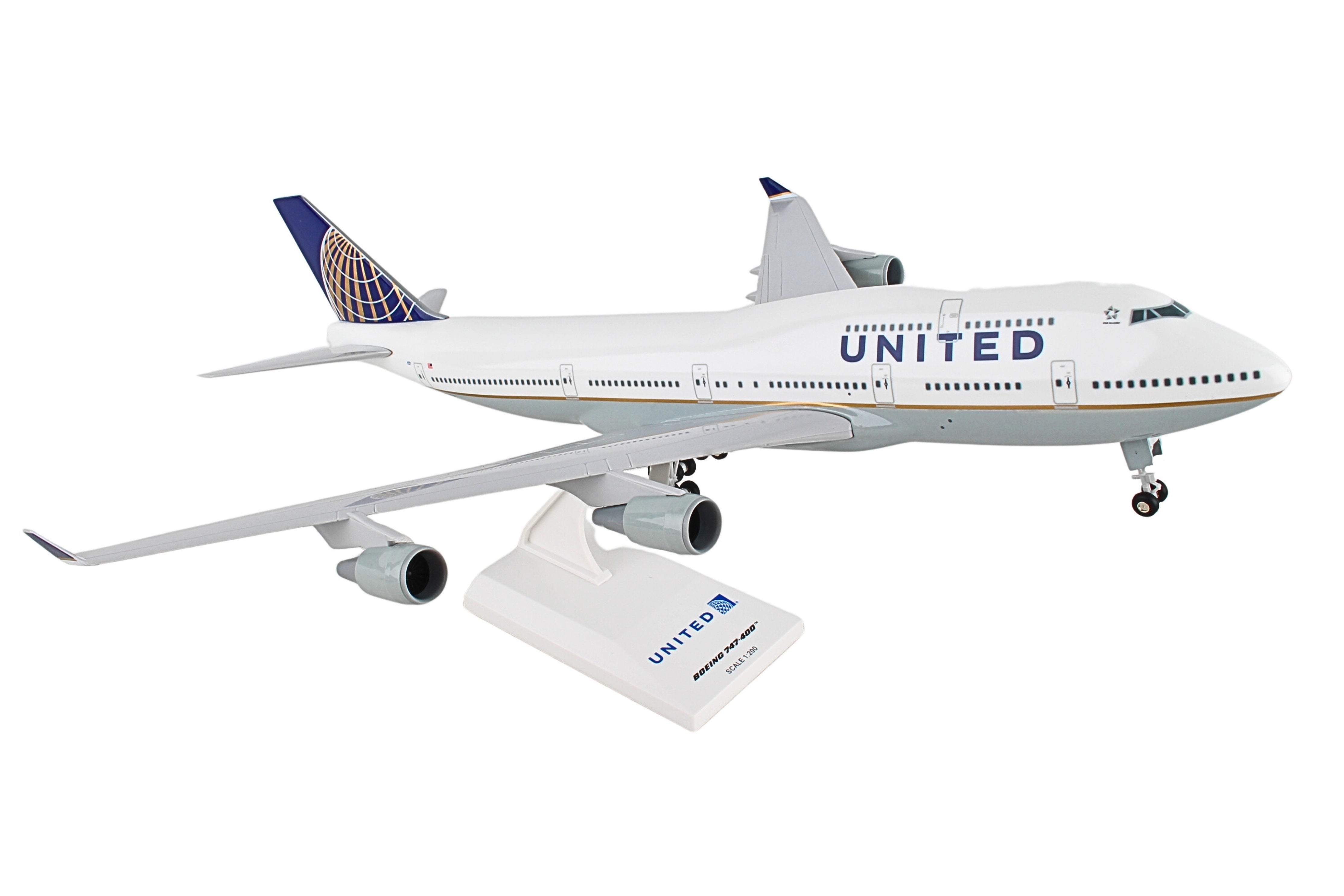 SKYMARKS UNITED 747-400 1/200 W/GEAR