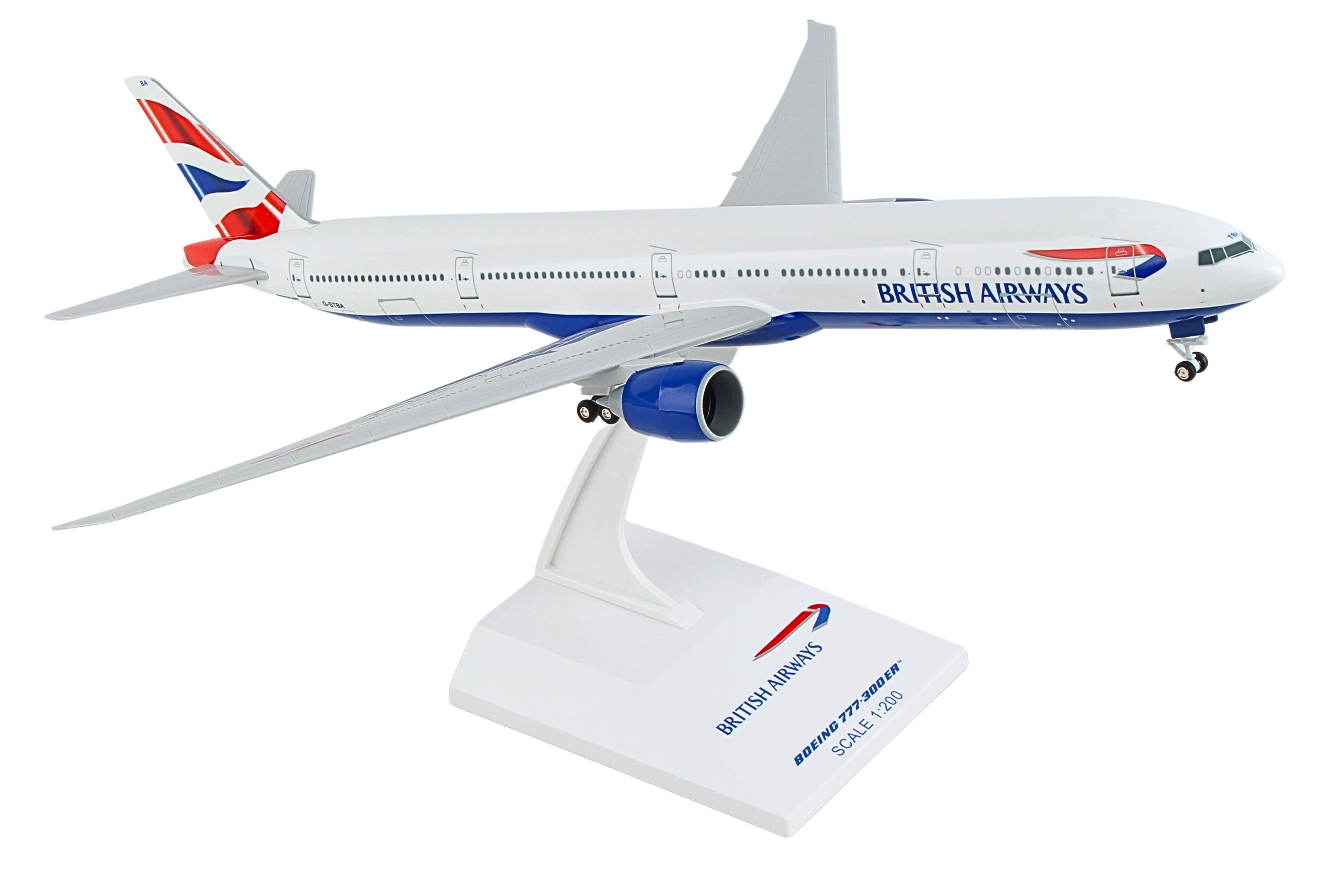 SKYMARKS BRITISH 777-300ER 1/200 W/GEAR REG G-STBA