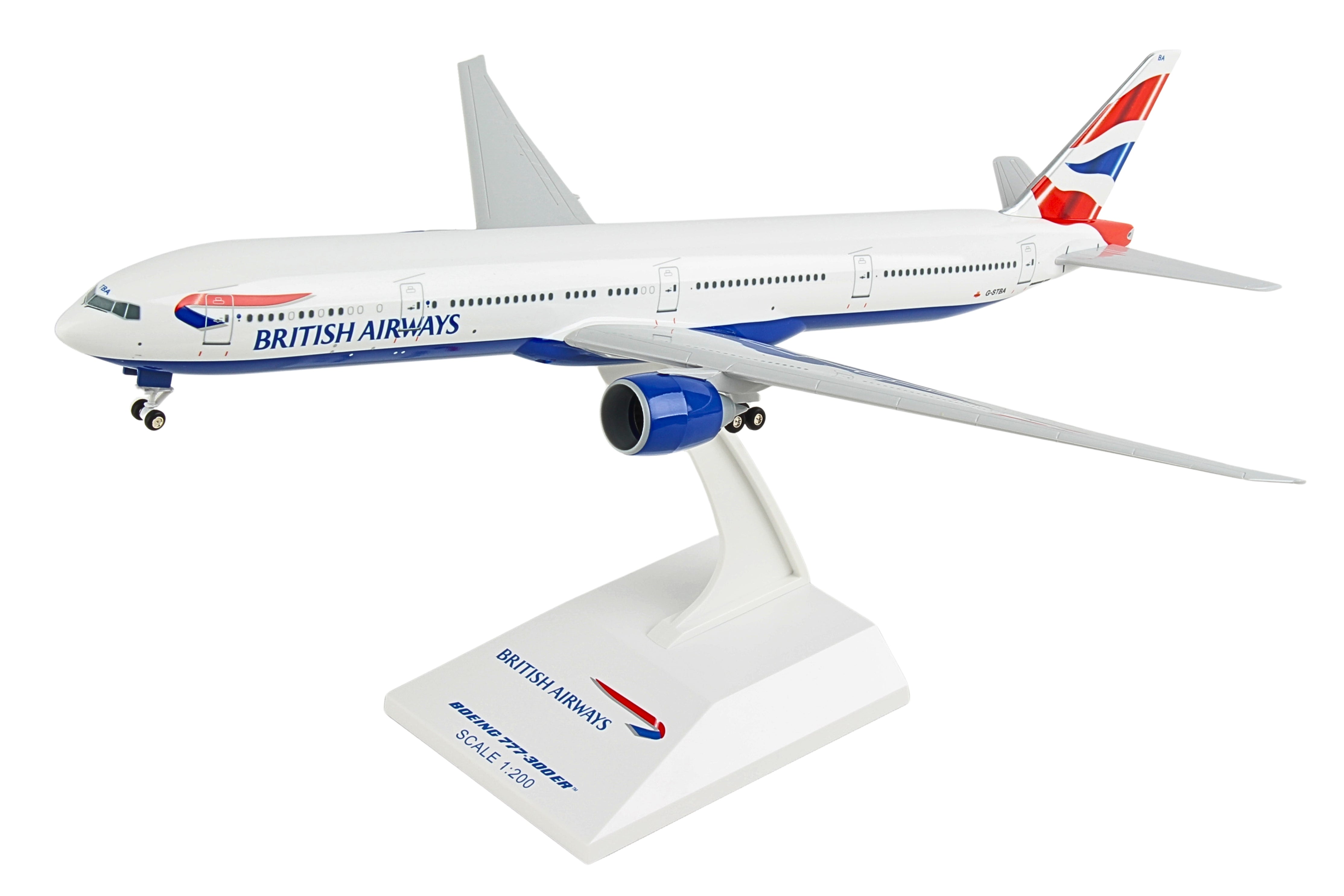 SKYMARKS BRITISH 777-300ER 1/200 W/GEAR REG G-STBA