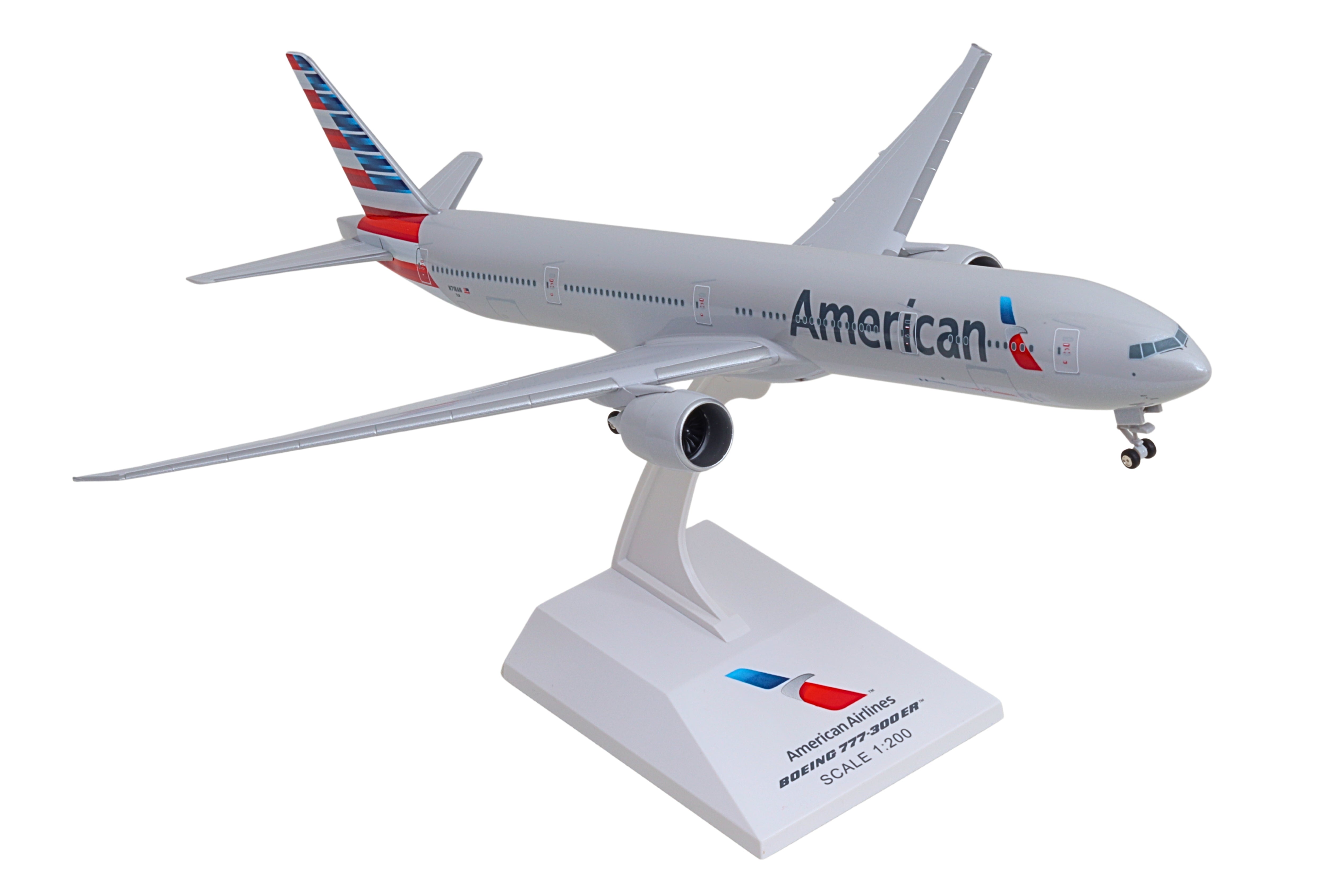 SKYMARKS AMERICAN 777-300 1/200 W/GEAR NEW LIVERY