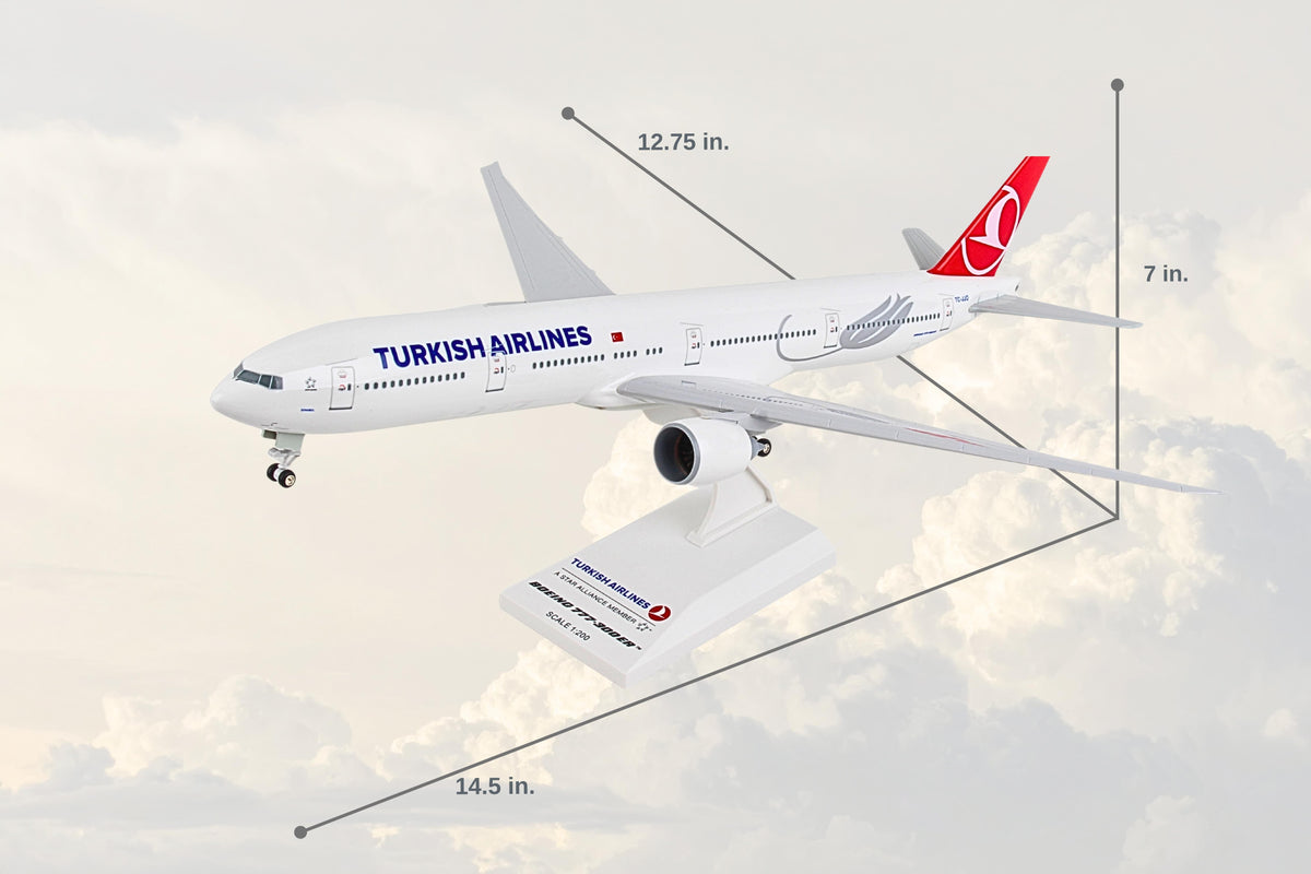 SKYMARKS TURKISH 777-300ER 1/200 W/GEAR The Airplane Shop.