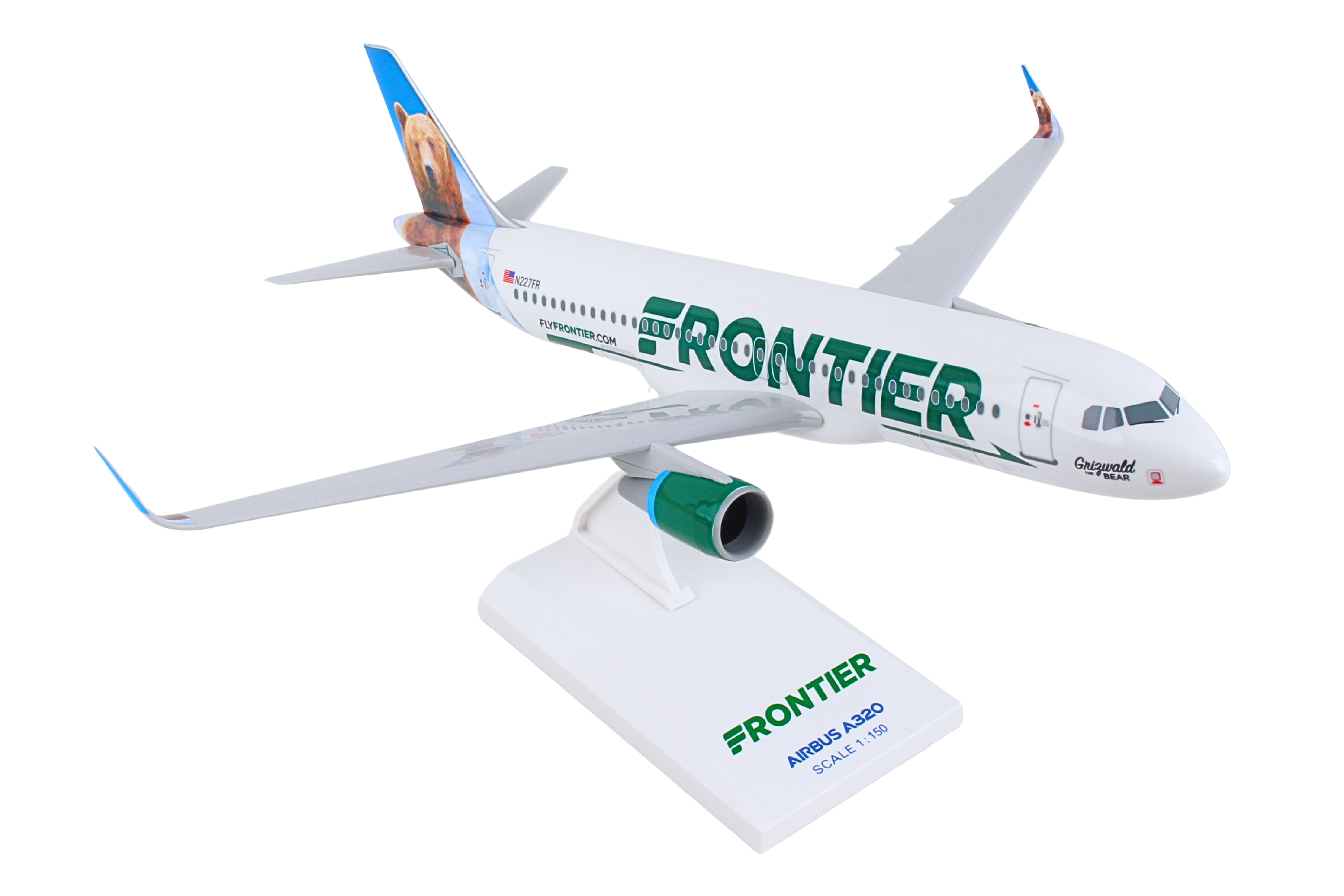 SKYMARKS FRONTIER A320 1/150 W/SHARKLETS GRIZWALD THE BEAR